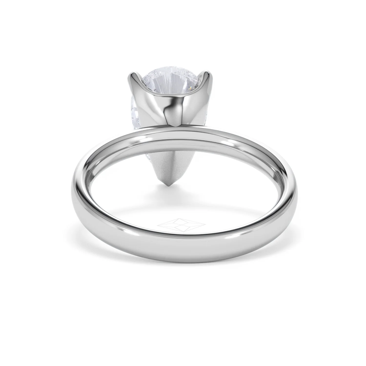 Origin 3.00ct Pear Cut Lab Diamond Solitaire Engagement Ring in 18K White Gold - Image 48