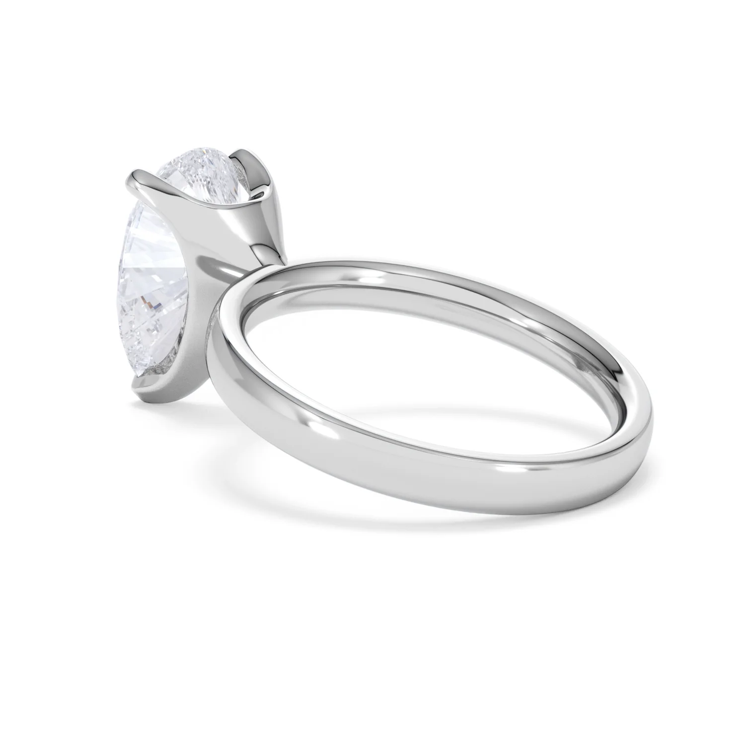 Origin 3.00ct Pear Cut Lab Diamond Solitaire Engagement Ring in 18K White Gold - Image 58