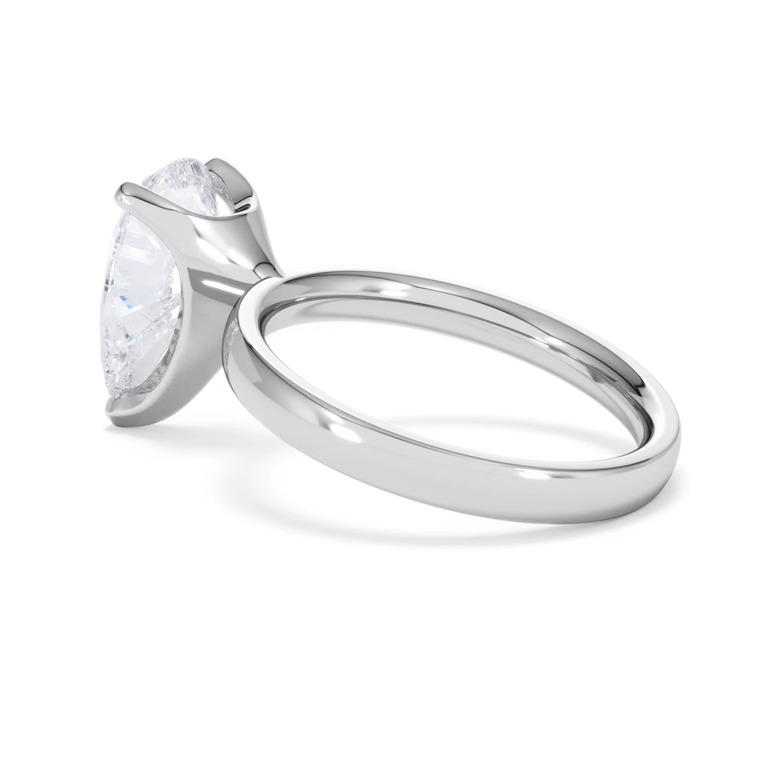 Origin 3.00ct Pear Cut Lab Diamond Solitaire Engagement Ring in 18K White Gold - Image 60