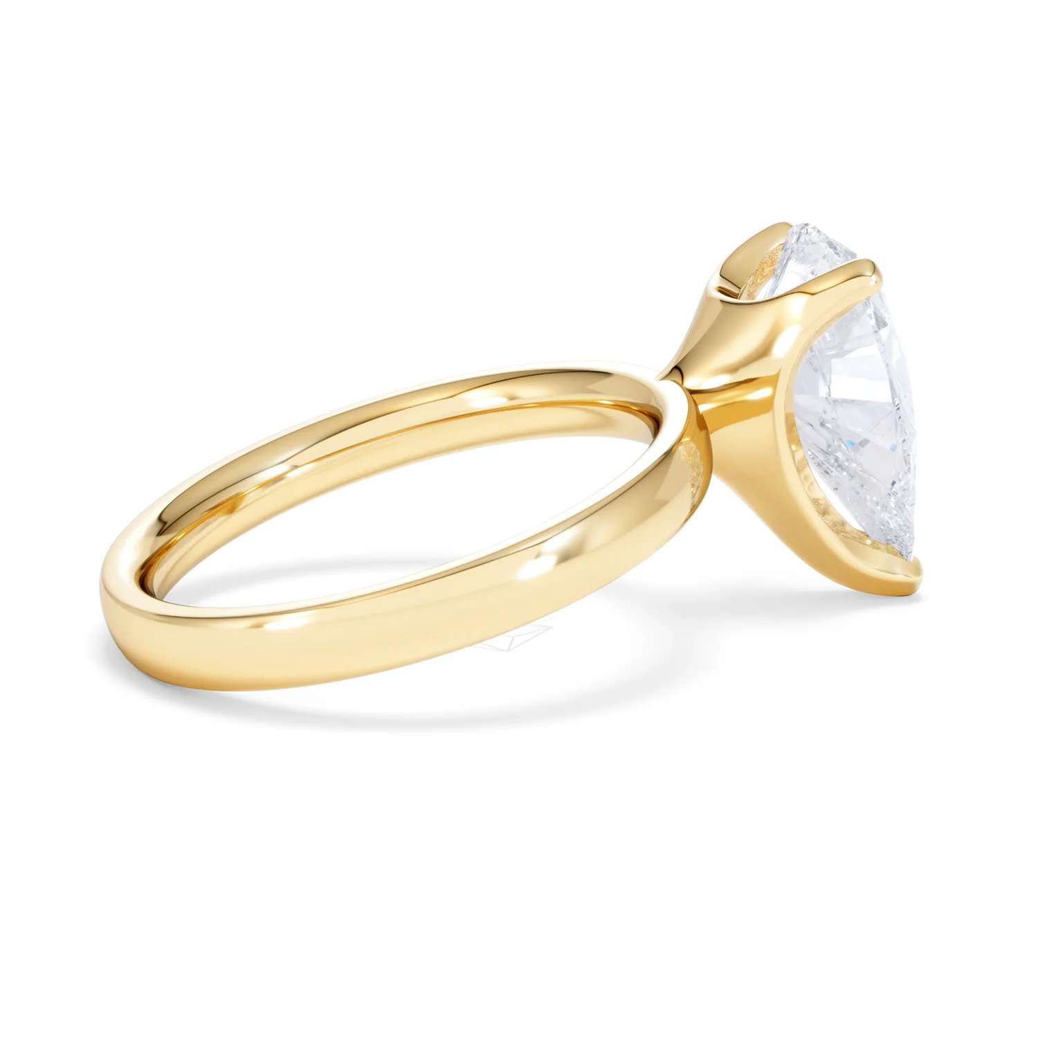 Origin 3.00ct Pear Cut Lab Diamond Solitaire Engagement Ring in 18K Yellow Gold - Image 31