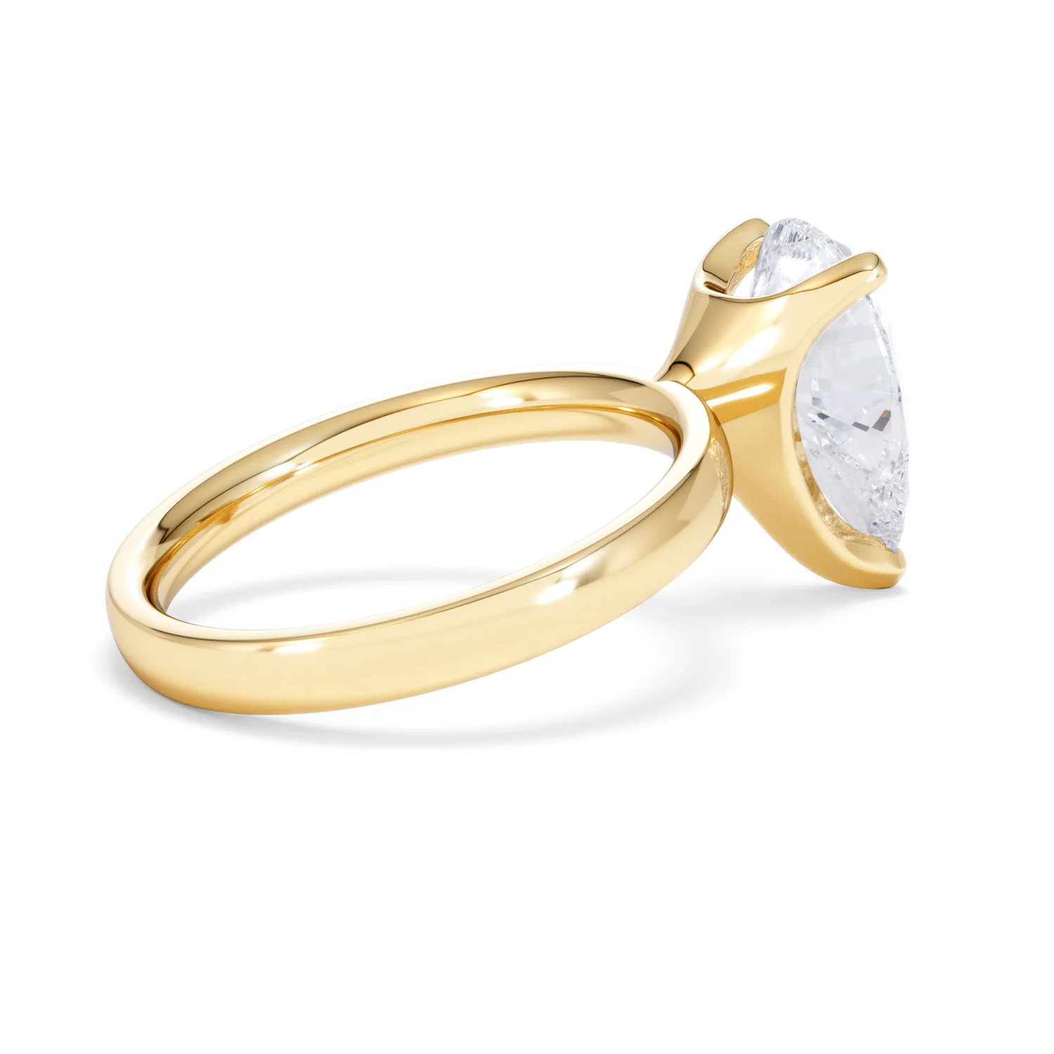 Origin 3.00ct Pear Cut Lab Diamond Solitaire Engagement Ring in 18K Yellow Gold - Image 33