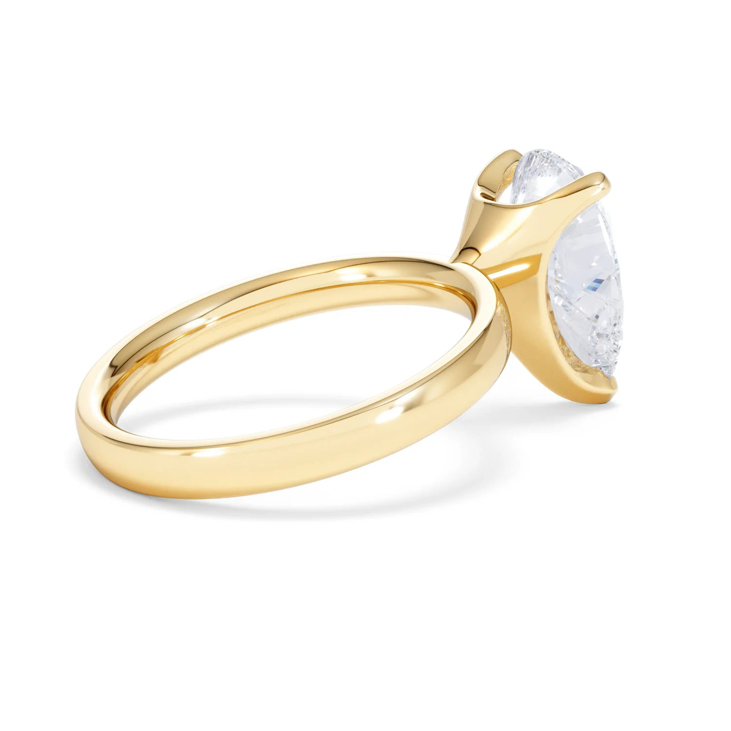 Origin 3.00ct Pear Cut Lab Diamond Solitaire Engagement Ring in 18K Yellow Gold - Image 34