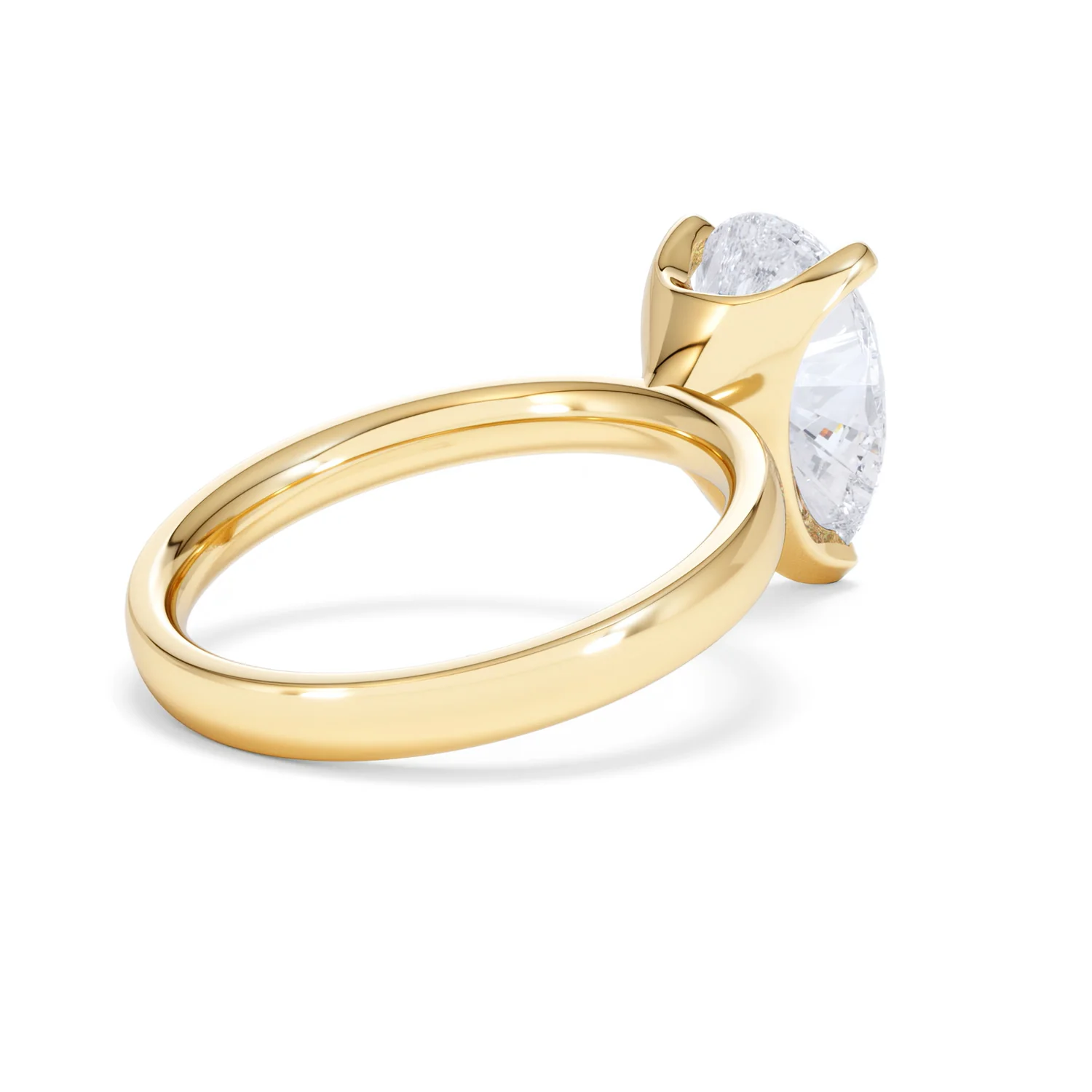 Origin 3.00ct Pear Cut Lab Diamond Solitaire Engagement Ring in 18K Yellow Gold - Image 37