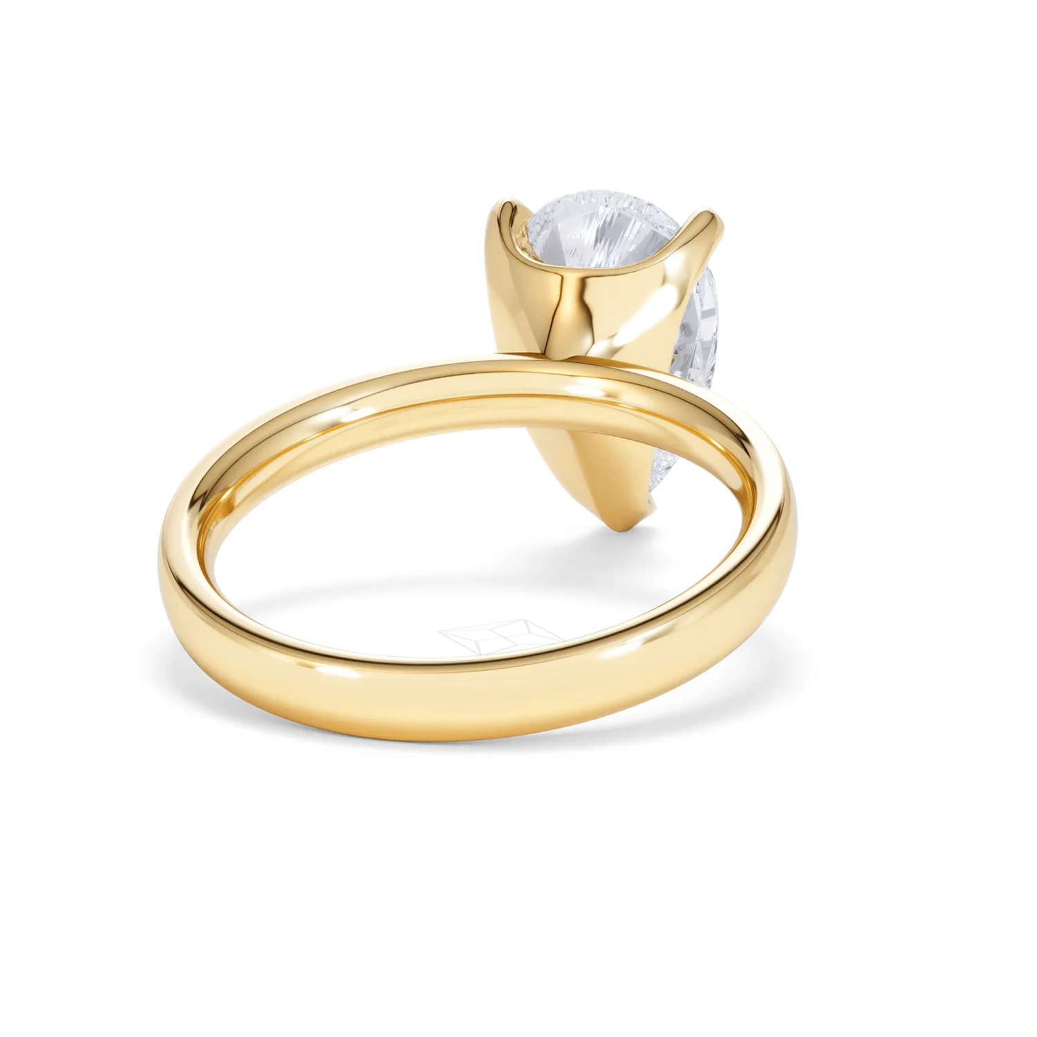 Origin 3.00ct Pear Cut Lab Diamond Solitaire Engagement Ring in 18K Yellow Gold - Image 43