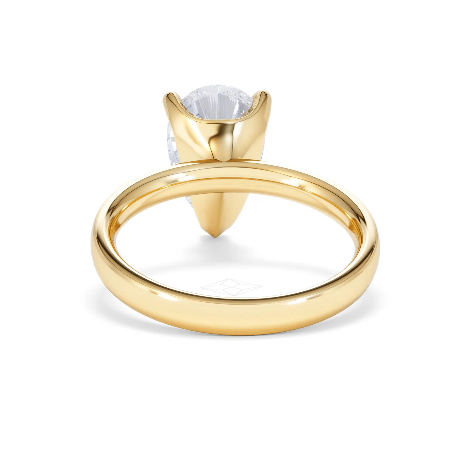 Origin 3.00ct Pear Cut Lab Diamond Solitaire Engagement Ring in 18K Yellow Gold - Image 48