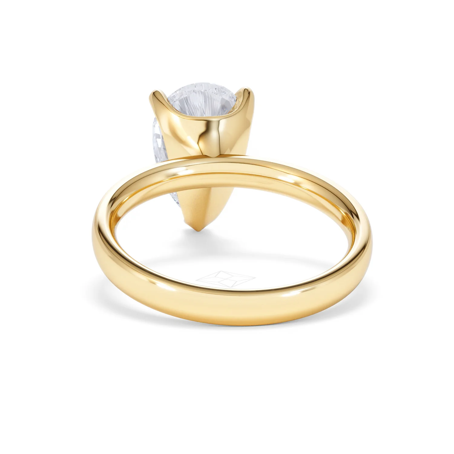Origin 3.00ct Pear Cut Lab Diamond Solitaire Engagement Ring in 18K Yellow Gold - Image 49