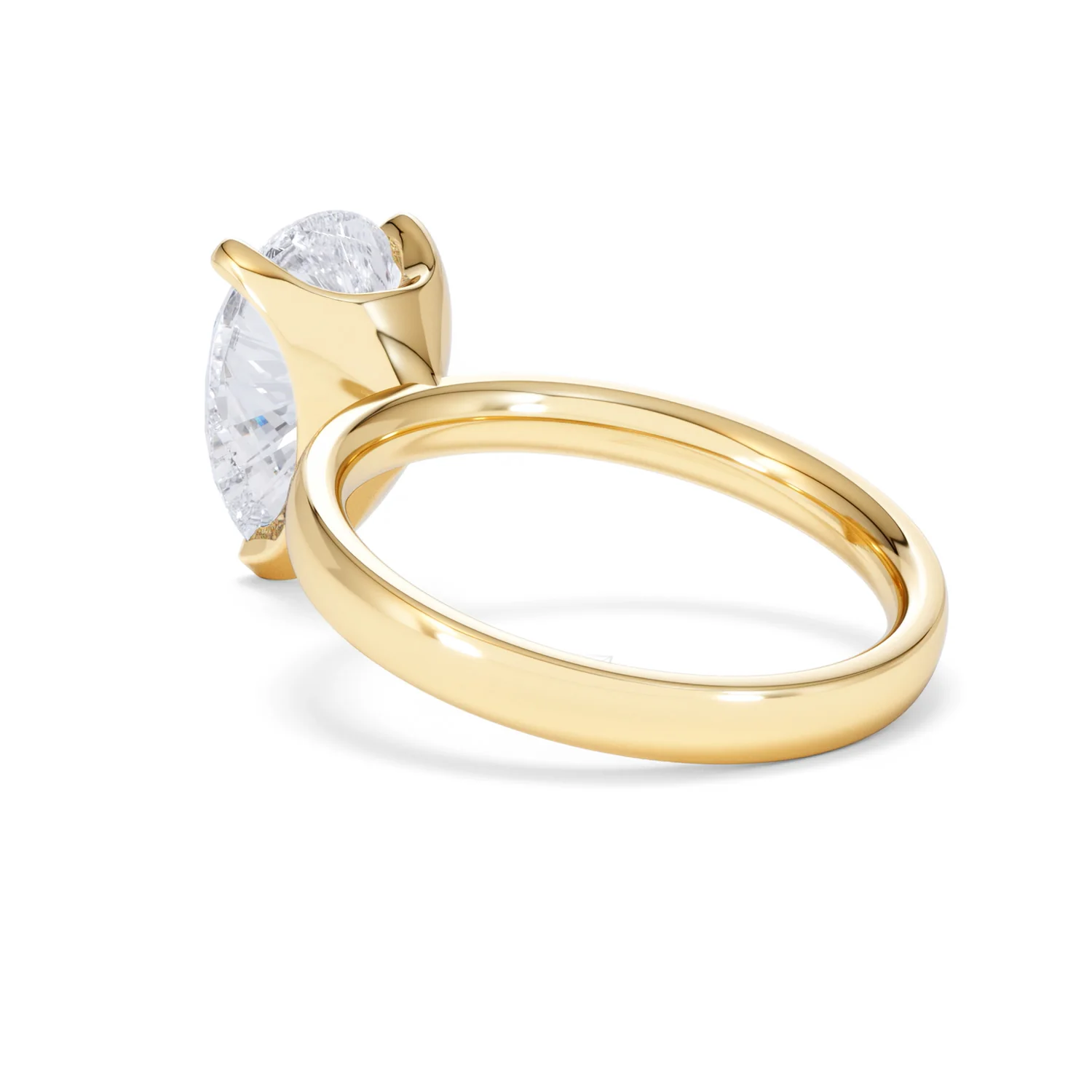 Origin 3.00ct Pear Cut Lab Diamond Solitaire Engagement Ring in 18K Yellow Gold - Image 56