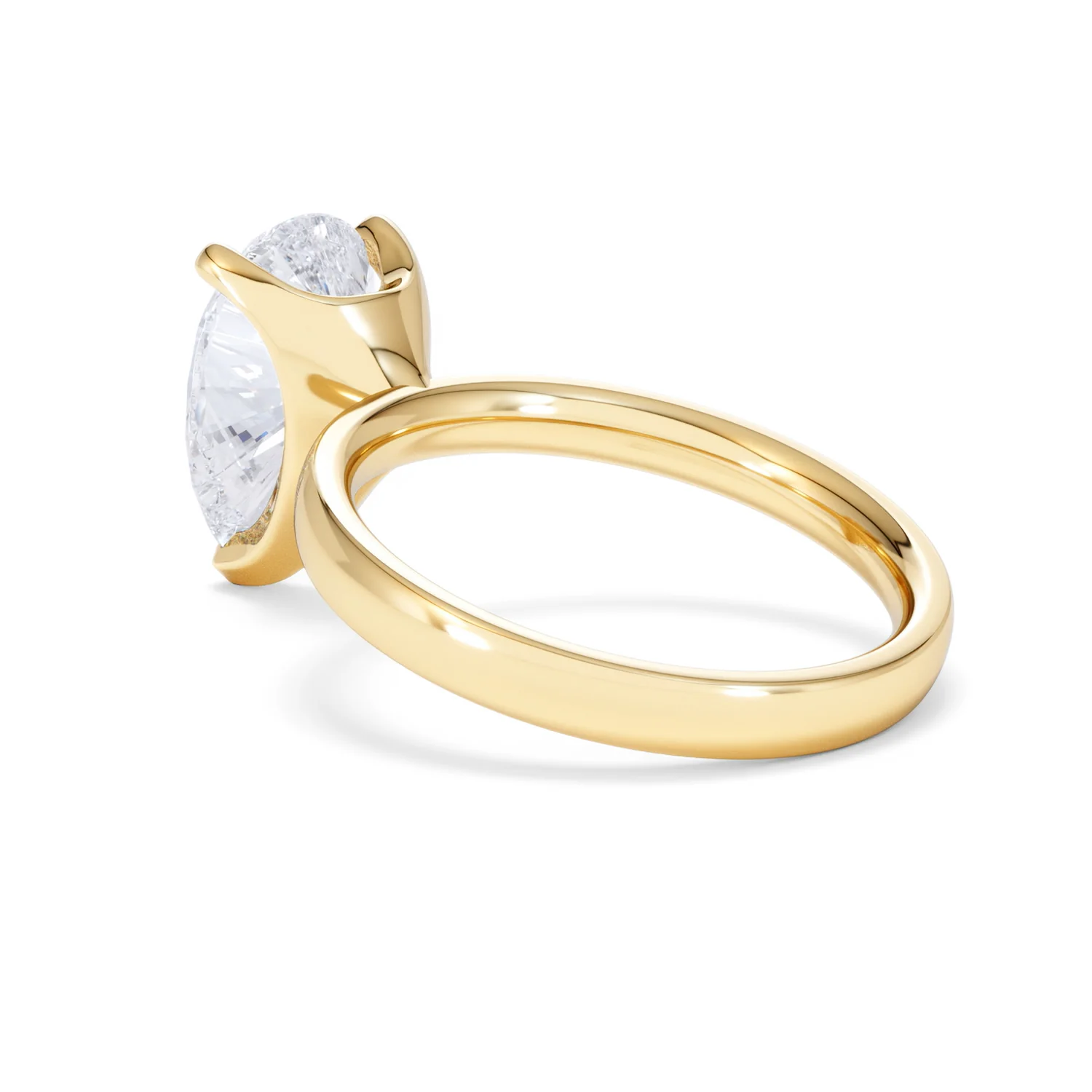Origin 3.00ct Pear Cut Lab Diamond Solitaire Engagement Ring in 18K Yellow Gold - Image 57