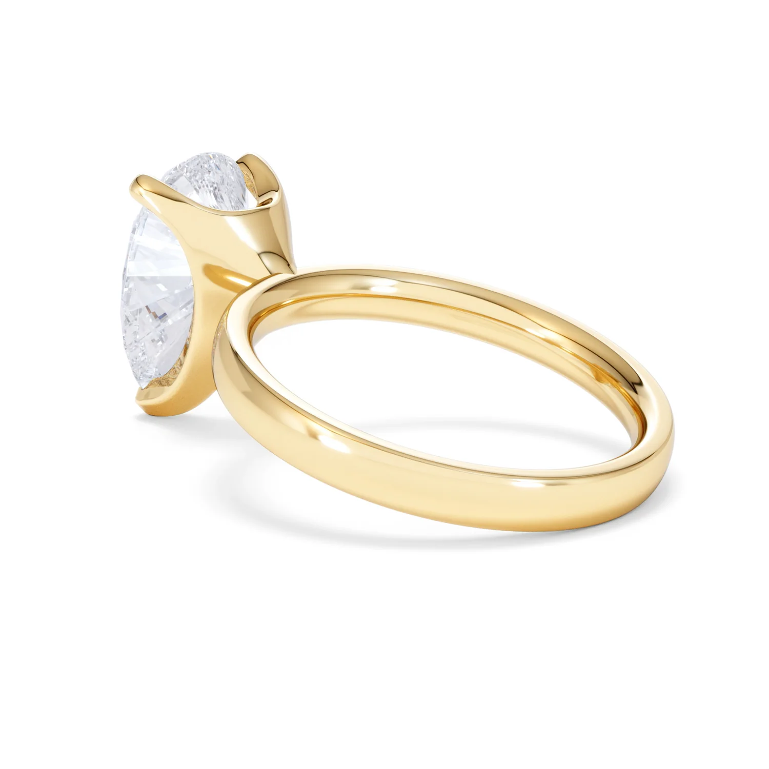 Origin 3.00ct Pear Cut Lab Diamond Solitaire Engagement Ring in 18K Yellow Gold - Image 58