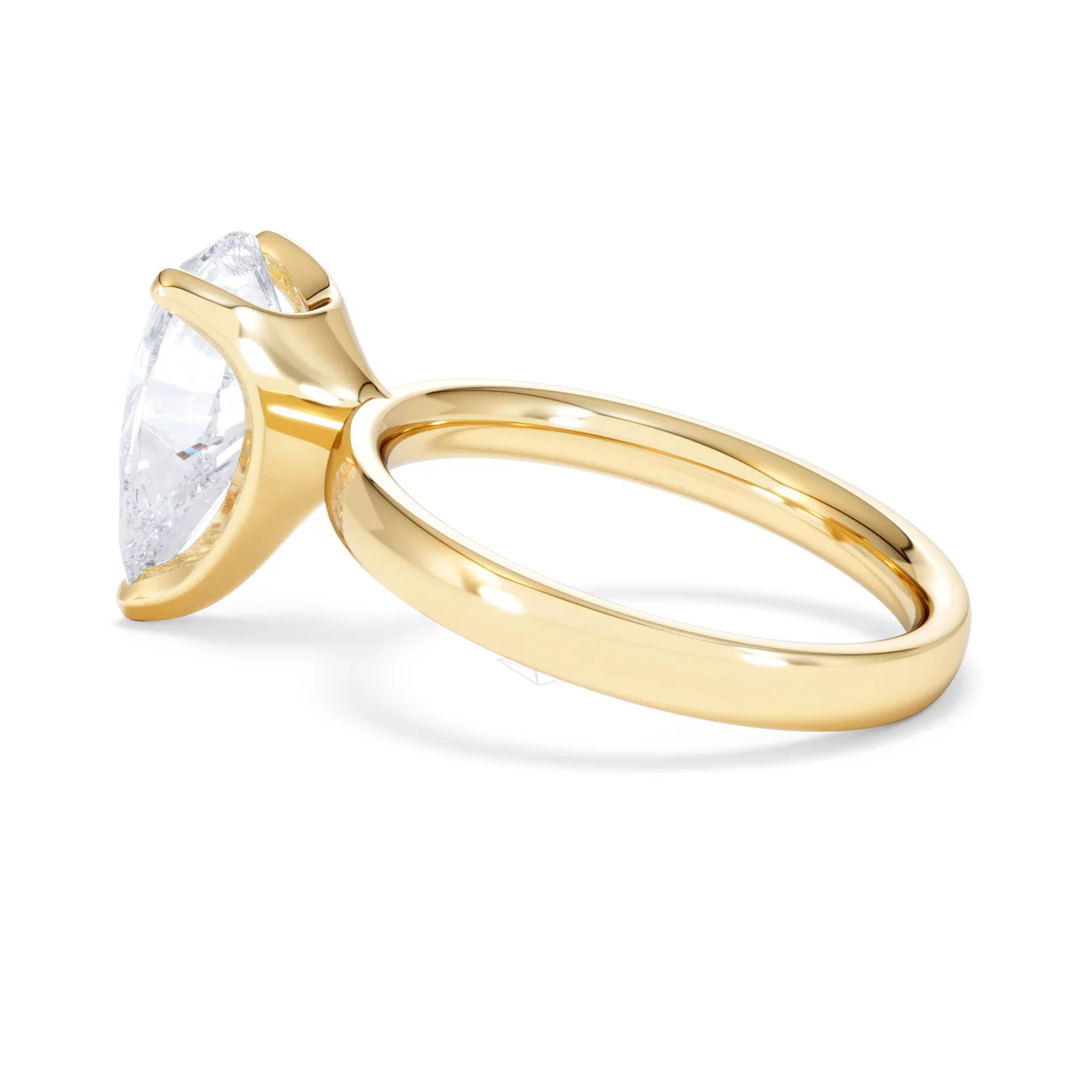 Origin 3.00ct Pear Cut Lab Diamond Solitaire Engagement Ring in 18K Yellow Gold - Image 62