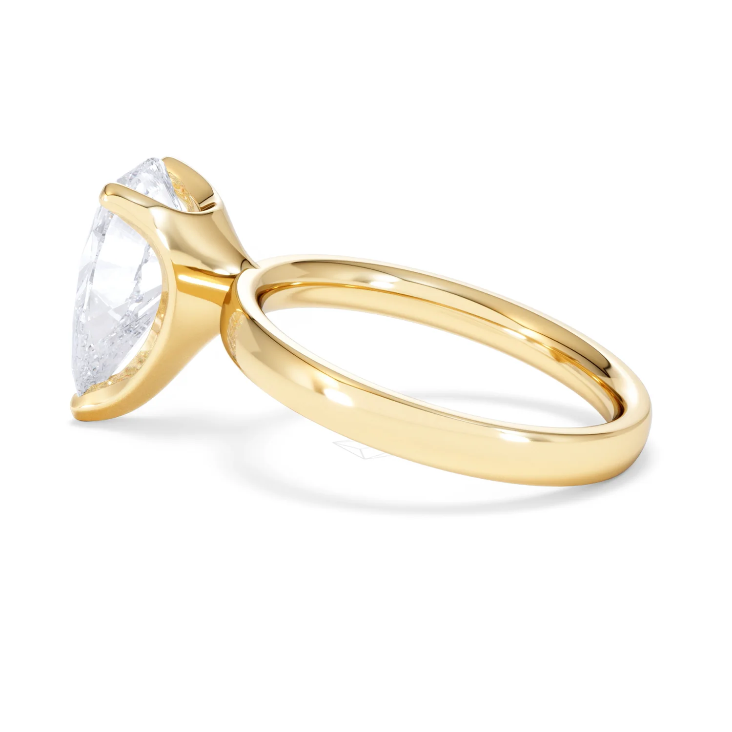 Origin 3.00ct Pear Cut Lab Diamond Solitaire Engagement Ring in 18K Yellow Gold - Image 63