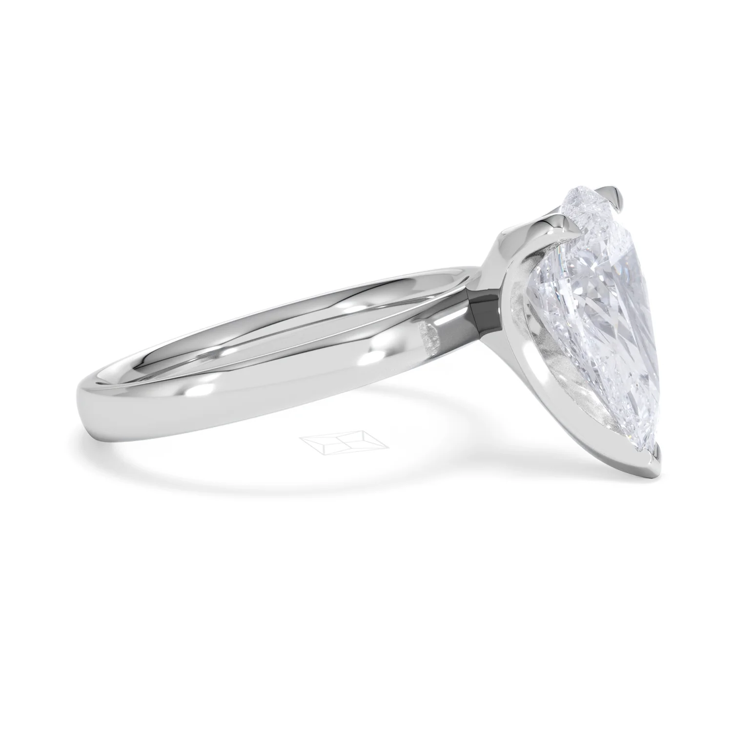 Origin 3.00ct Pear Cut Lab Diamond Solitaire Engagement Ring in Platinum - Image 22