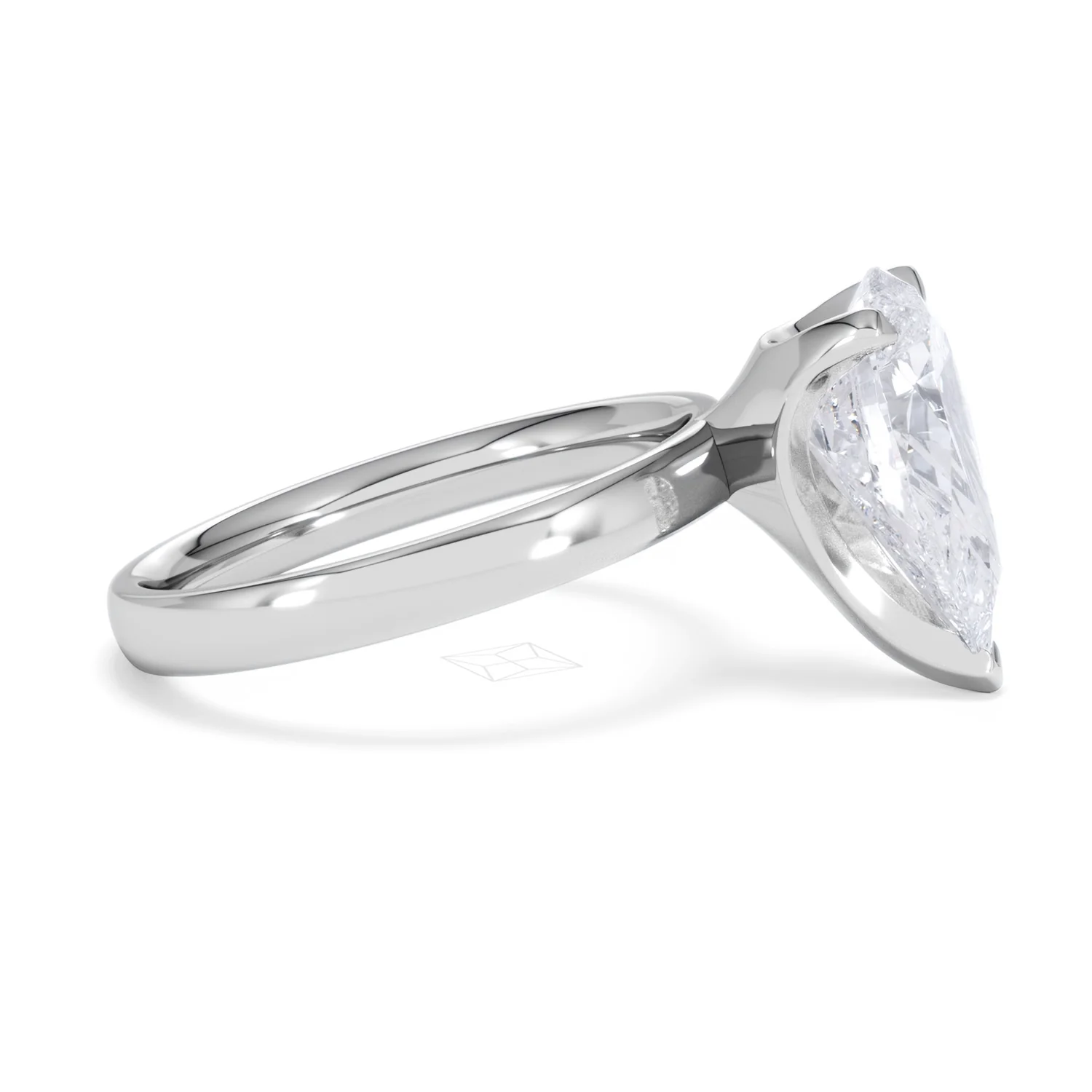 Origin 3.00ct Pear Cut Lab Diamond Solitaire Engagement Ring in Platinum - Image 24