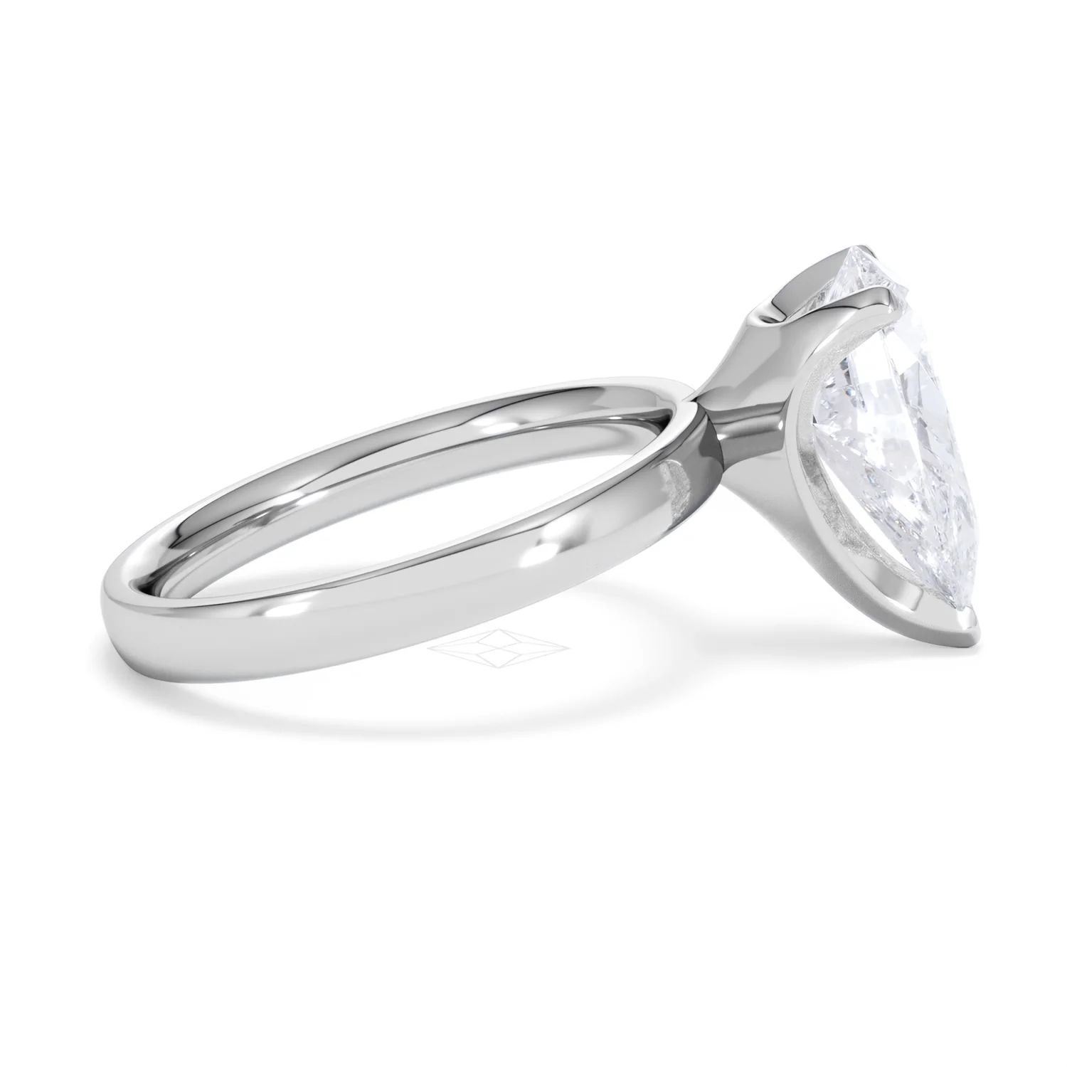 Origin 3.00ct Pear Cut Lab Diamond Solitaire Engagement Ring in Platinum - Image 27