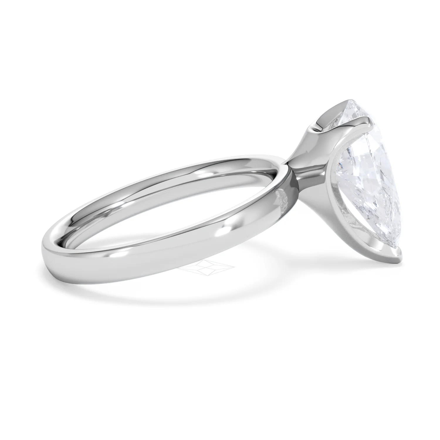 Origin 3.00ct Pear Cut Lab Diamond Solitaire Engagement Ring in Platinum - Image 28