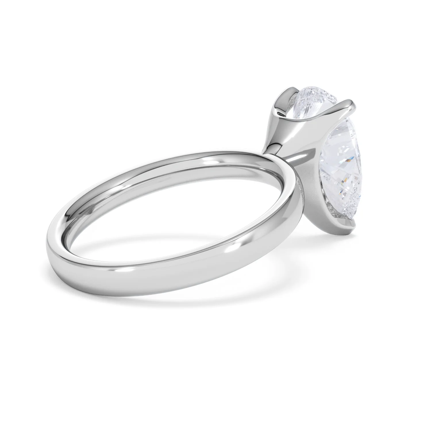 Origin 3.00ct Pear Cut Lab Diamond Solitaire Engagement Ring in Platinum - Image 35