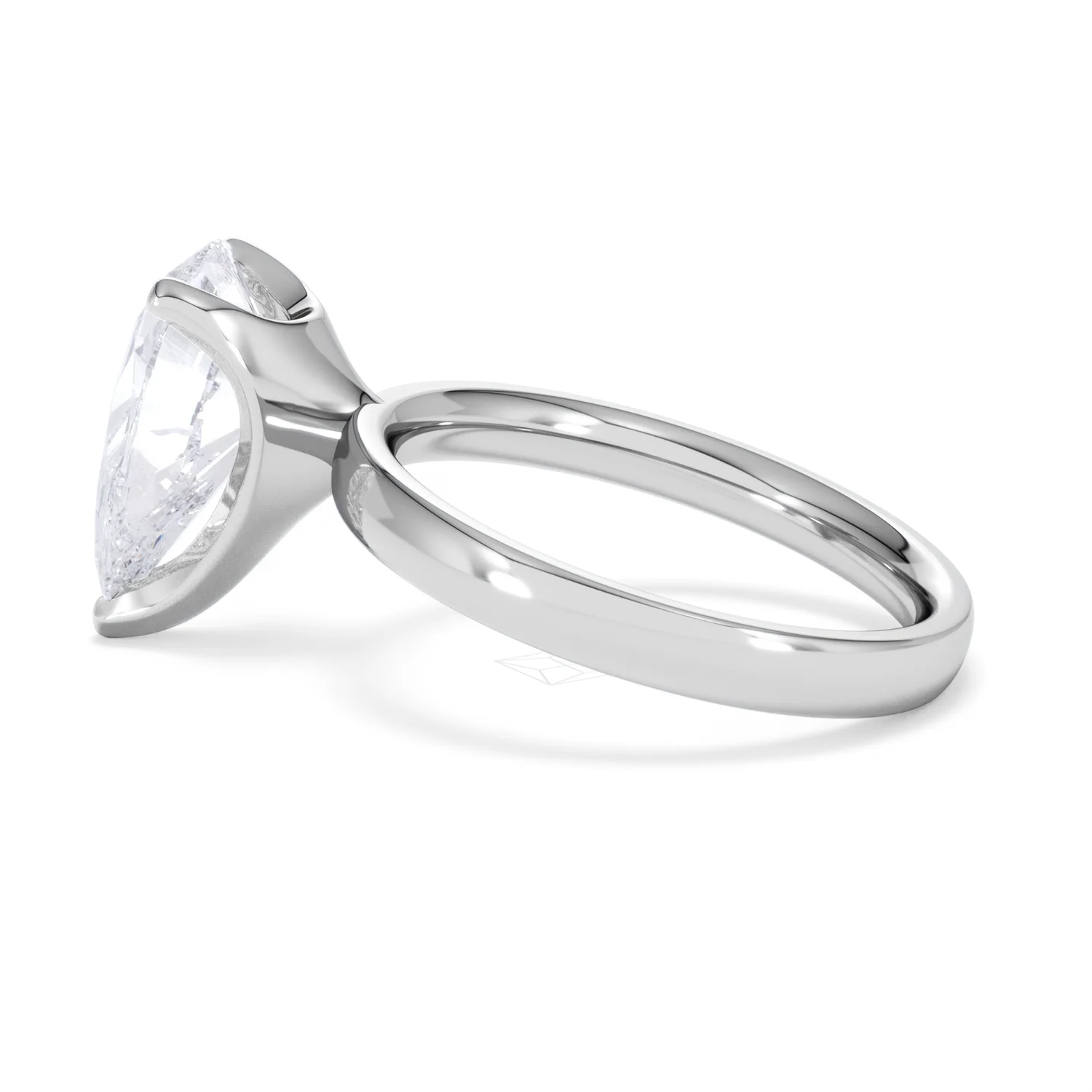 Origin 3.00ct Pear Cut Lab Diamond Solitaire Engagement Ring in Platinum - Image 64