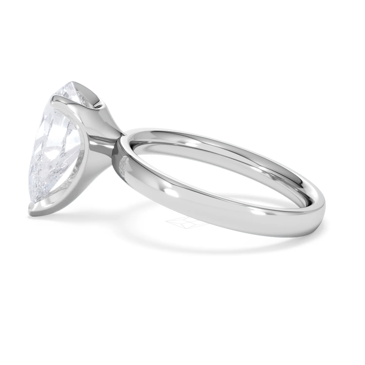 Origin 3.00ct Pear Cut Lab Diamond Solitaire Engagement Ring in Platinum - Image 65