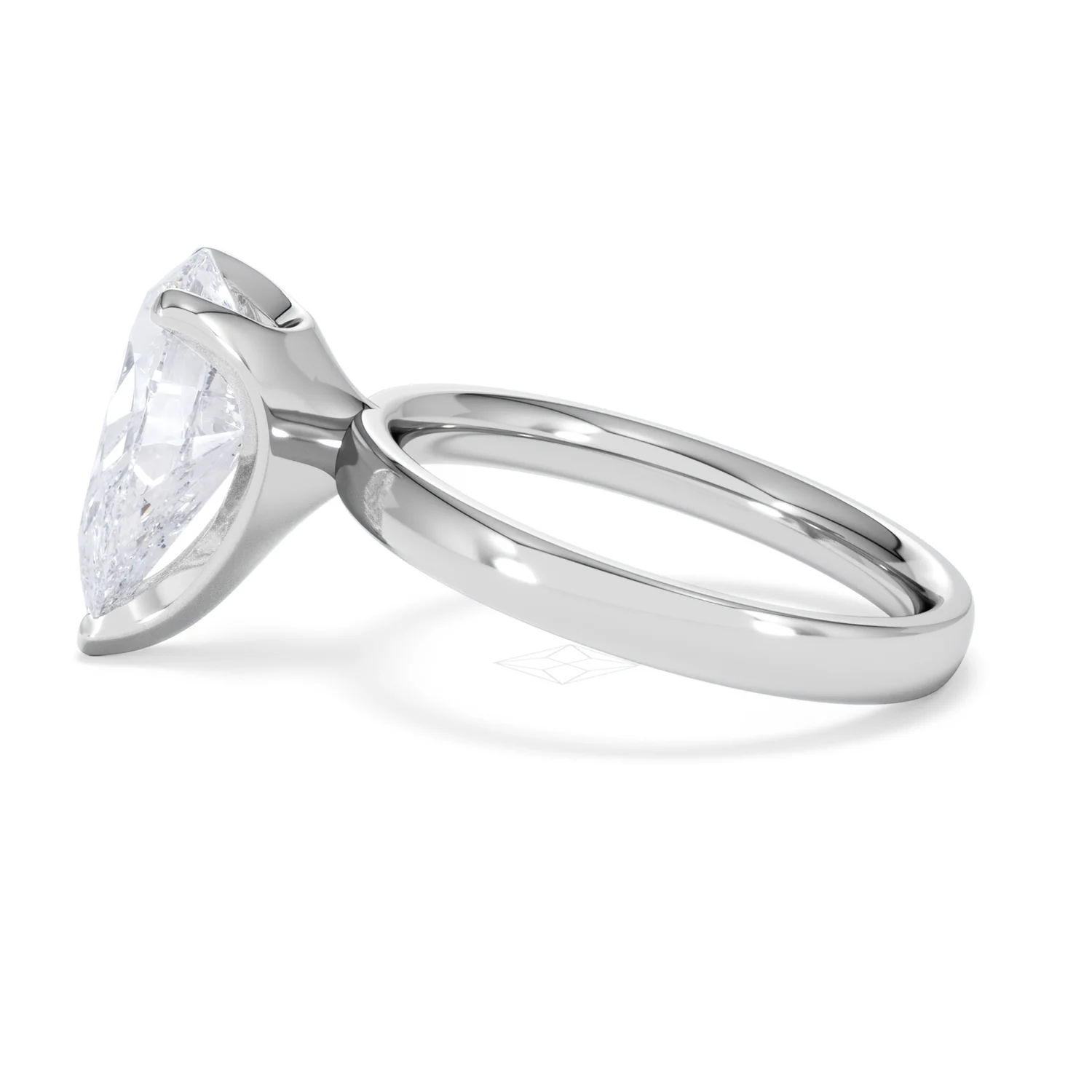 Origin 3.00ct Pear Cut Lab Diamond Solitaire Engagement Ring in Platinum - Image 66