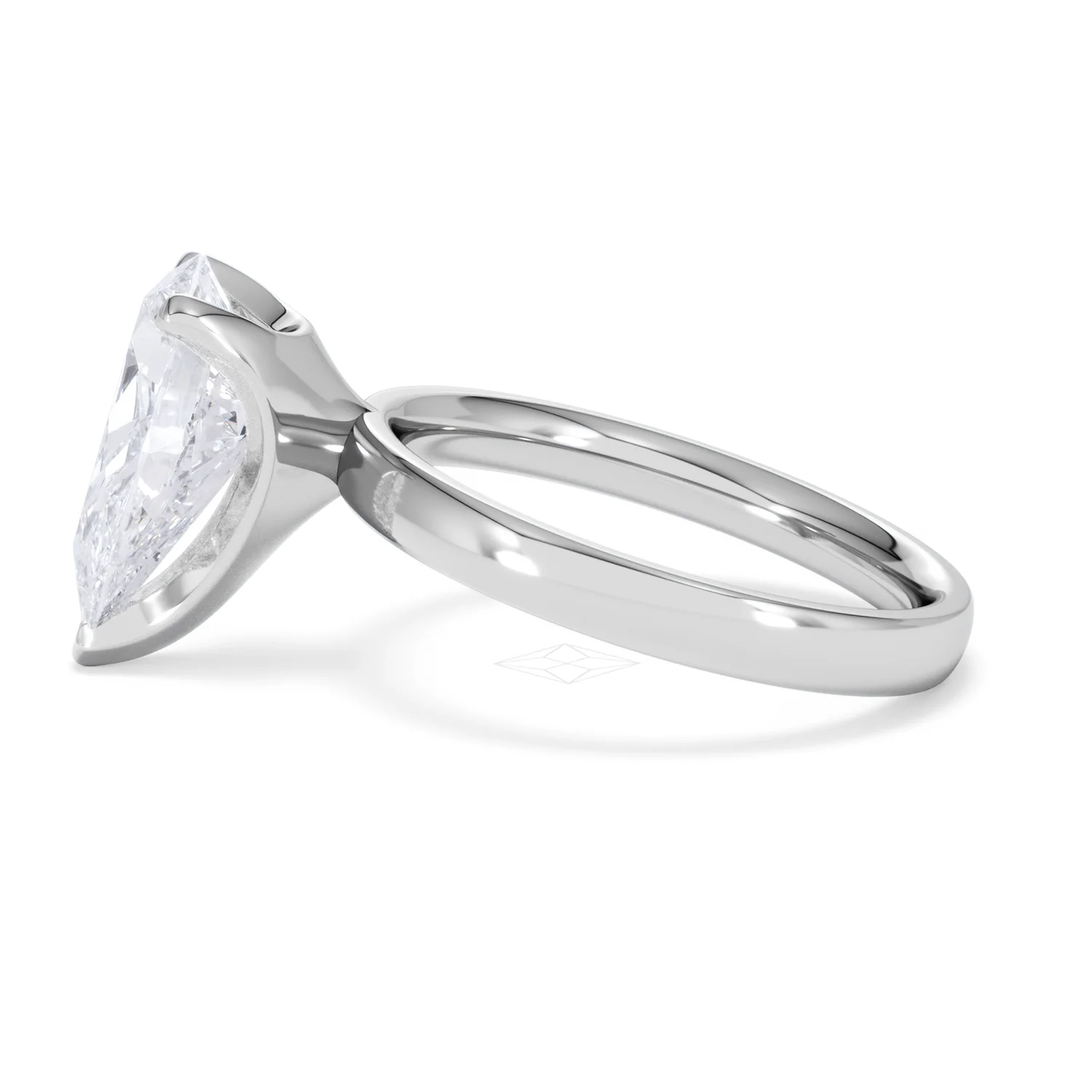 Origin 3.00ct Pear Cut Lab Diamond Solitaire Engagement Ring in Platinum - Image 67