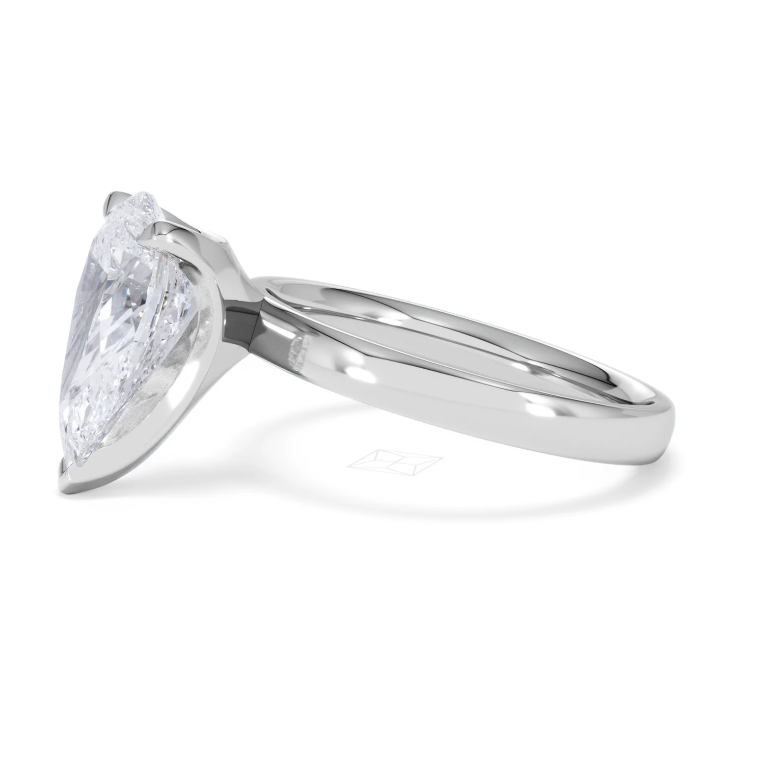 Origin 3.00ct Pear Cut Lab Diamond Solitaire Engagement Ring in Platinum - Image 71