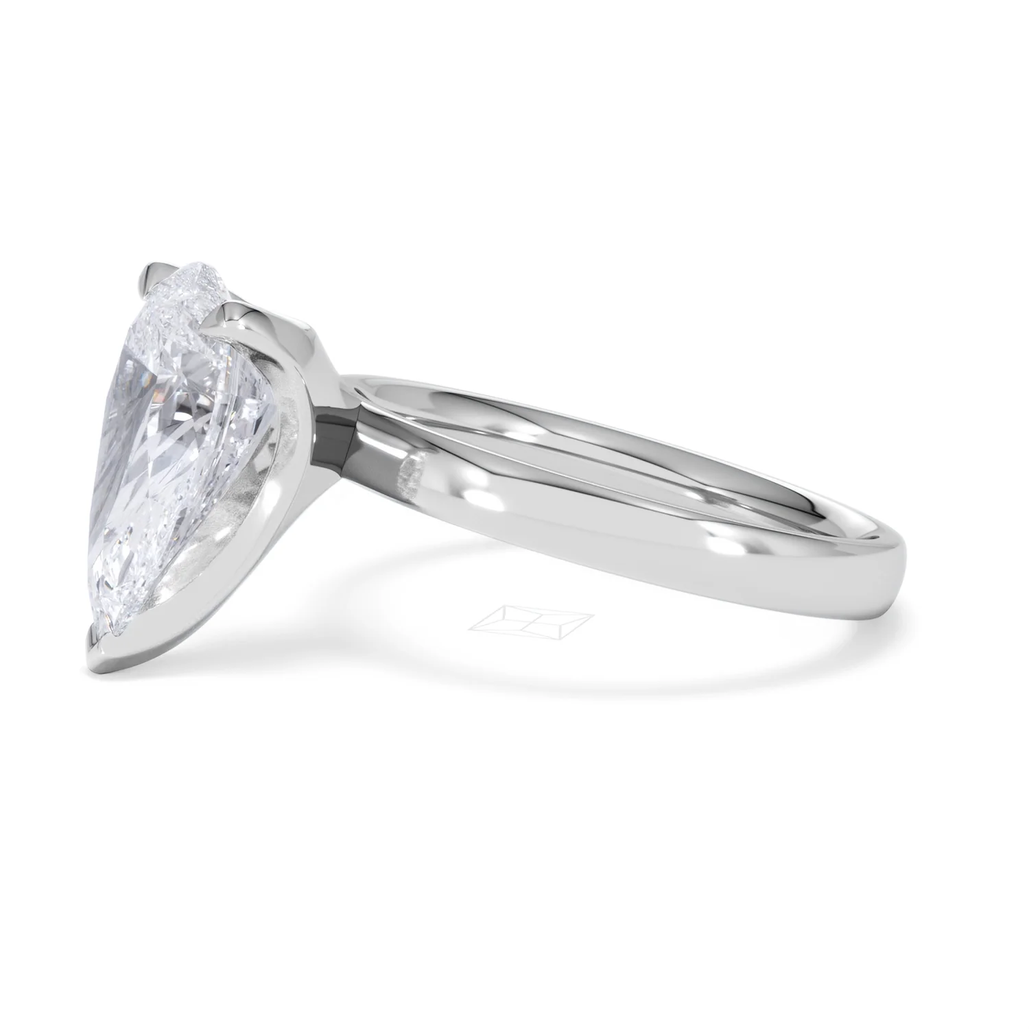 Origin 3.00ct Pear Cut Lab Diamond Solitaire Engagement Ring in Platinum - Image 72