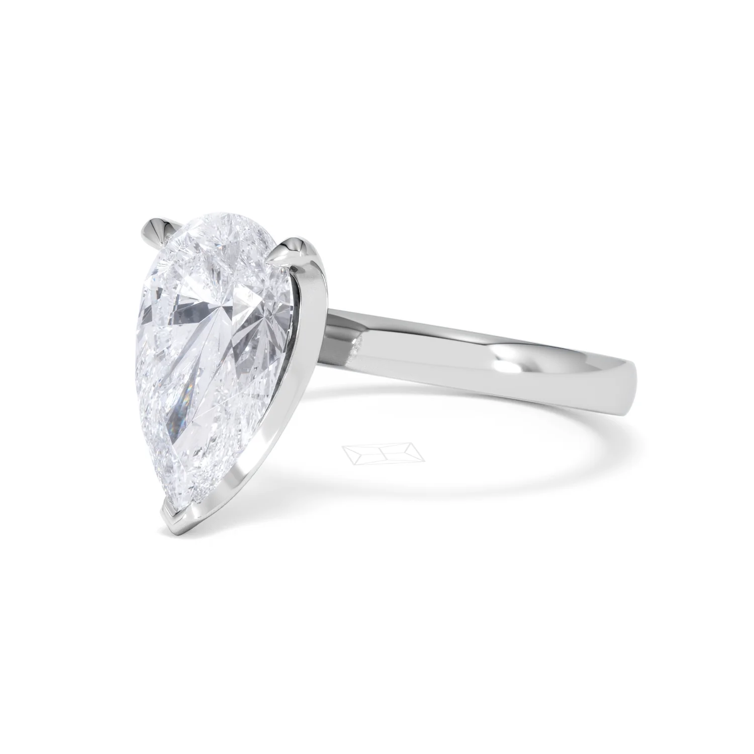 Origin 3.00ct Pear Cut Lab Diamond Solitaire Engagement Ring in Platinum - Image 79