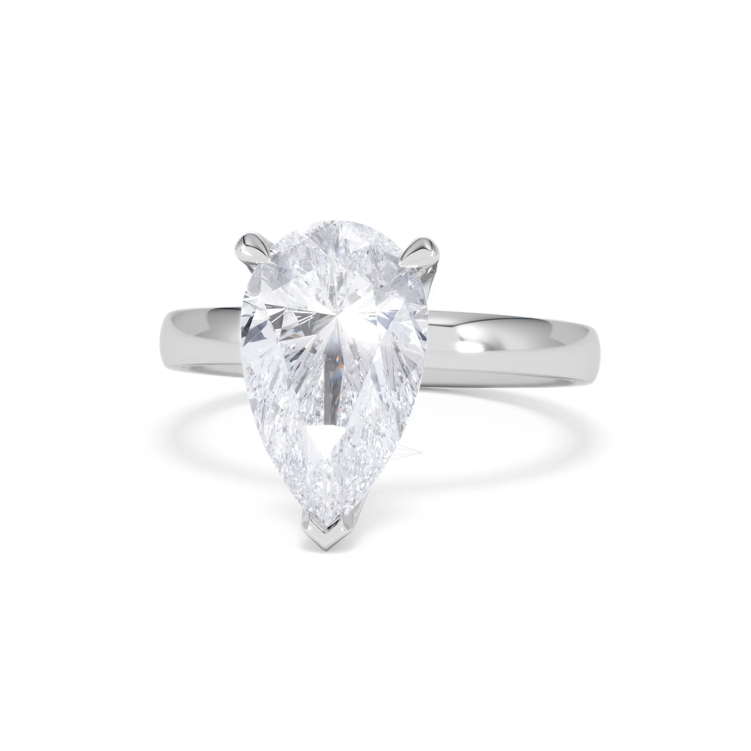 Origin 3.00ct Pear Cut Lab Diamond Solitaire Engagement Ring in Platinum - Image 85
