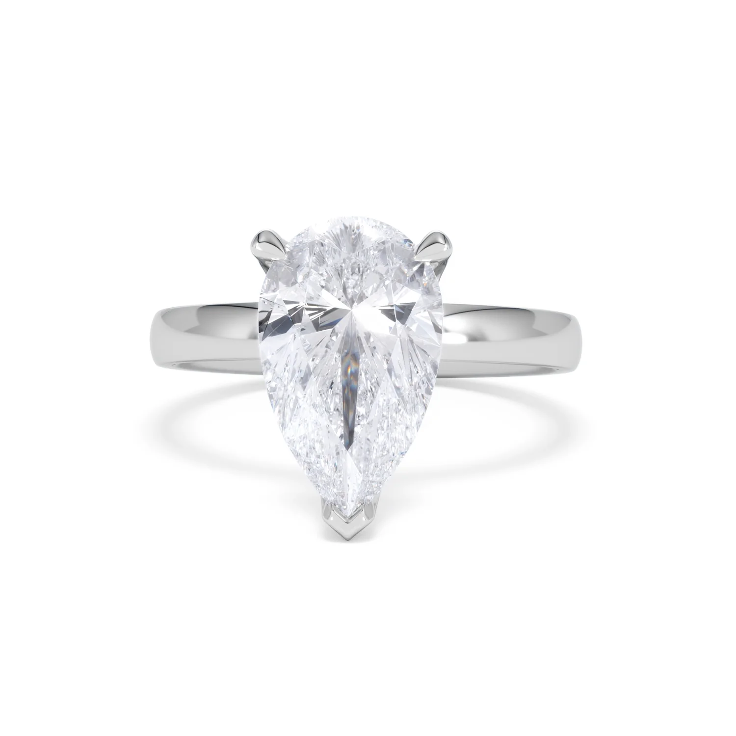 Origin 3.00ct Pear Cut Lab Diamond Solitaire Engagement Ring in Platinum - Image 86