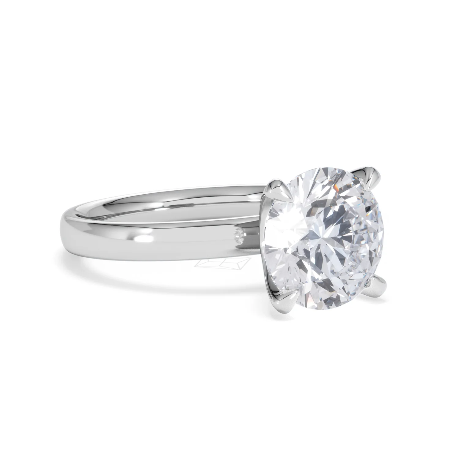 Origin 3.00ct Round Cut Lab Diamond Solitaire Engagement Ring in 18K White Gold - Image 14