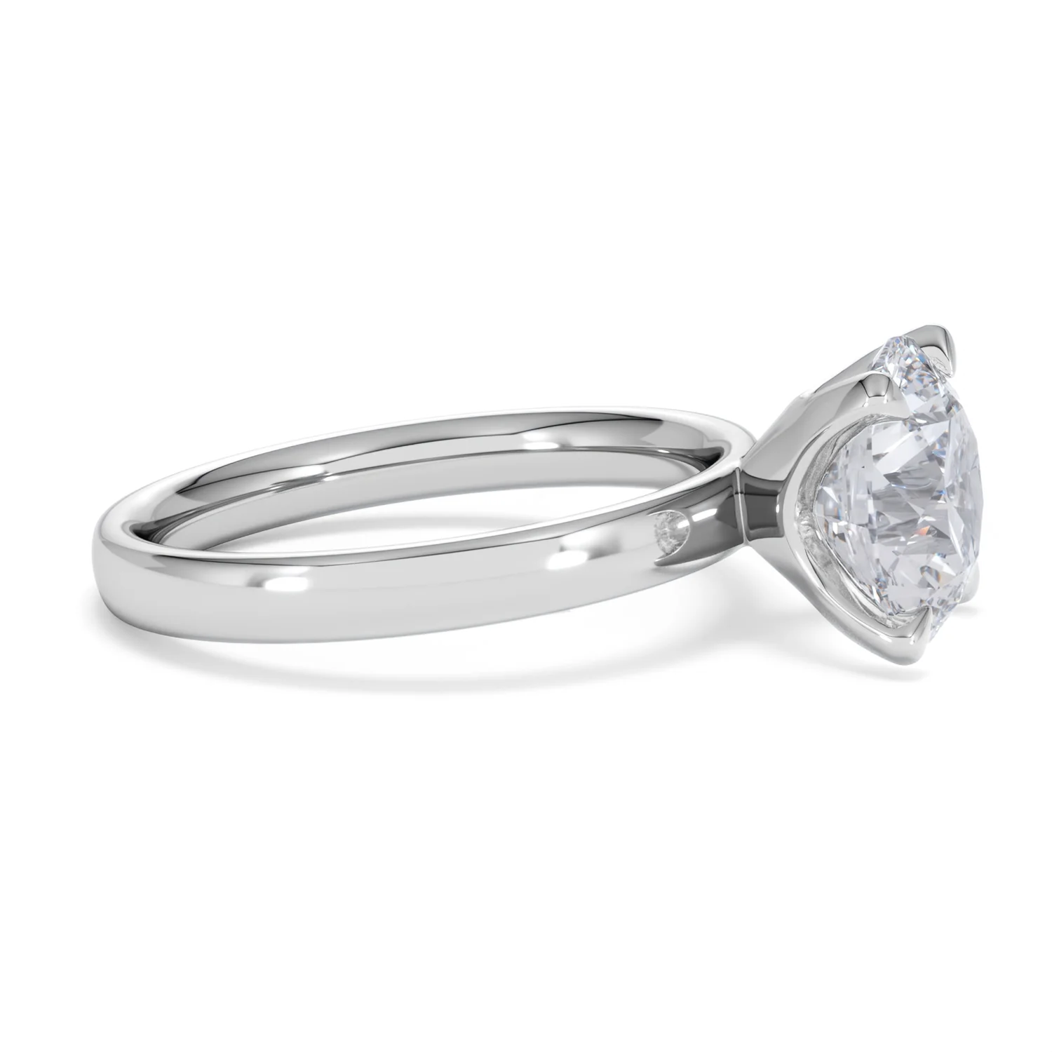 Origin 3.00ct Round Cut Lab Diamond Solitaire Engagement Ring in 18K White Gold - Image 23