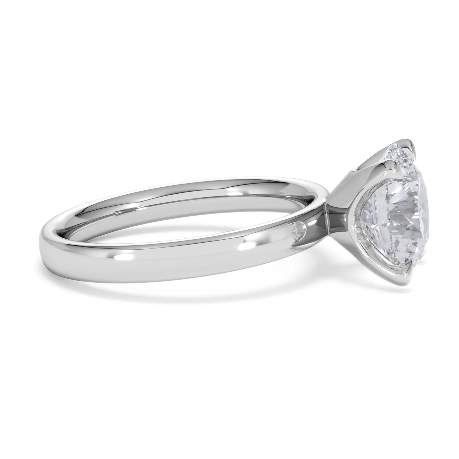 Origin 3.00ct Round Cut Lab Diamond Solitaire Engagement Ring in 18K White Gold - Image 24