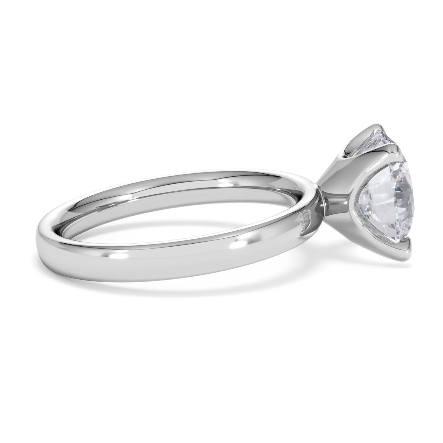 Origin 3.00ct Round Cut Lab Diamond Solitaire Engagement Ring in 18K White Gold - Image 28