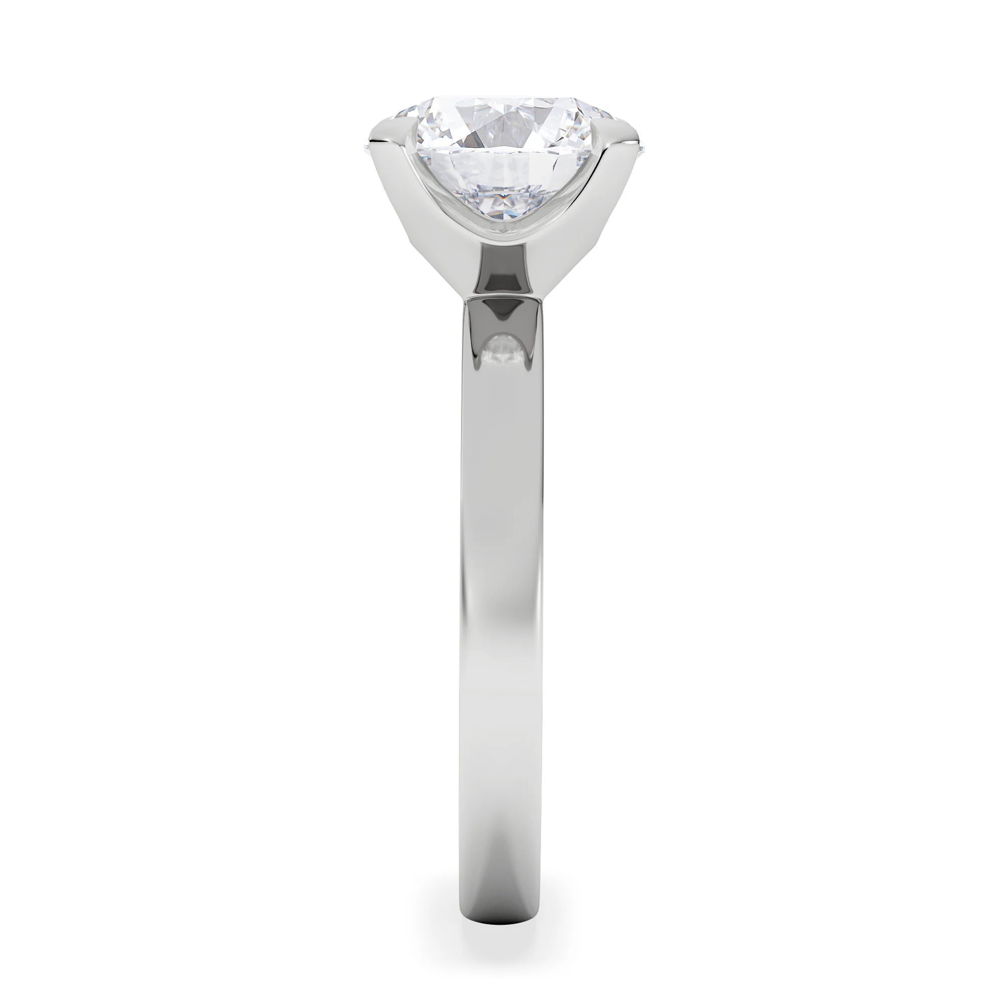 Origin 3.00ct Round Cut Lab Diamond Solitaire Engagement Ring in 18K White Gold - Image 5