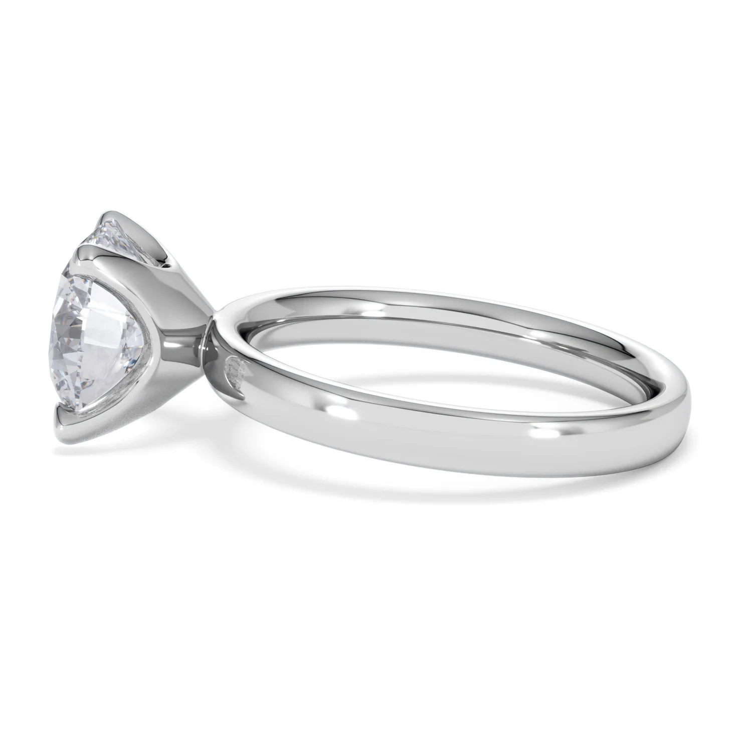 Origin 3.00ct Round Cut Lab Diamond Solitaire Engagement Ring in 18K White Gold - Image 66