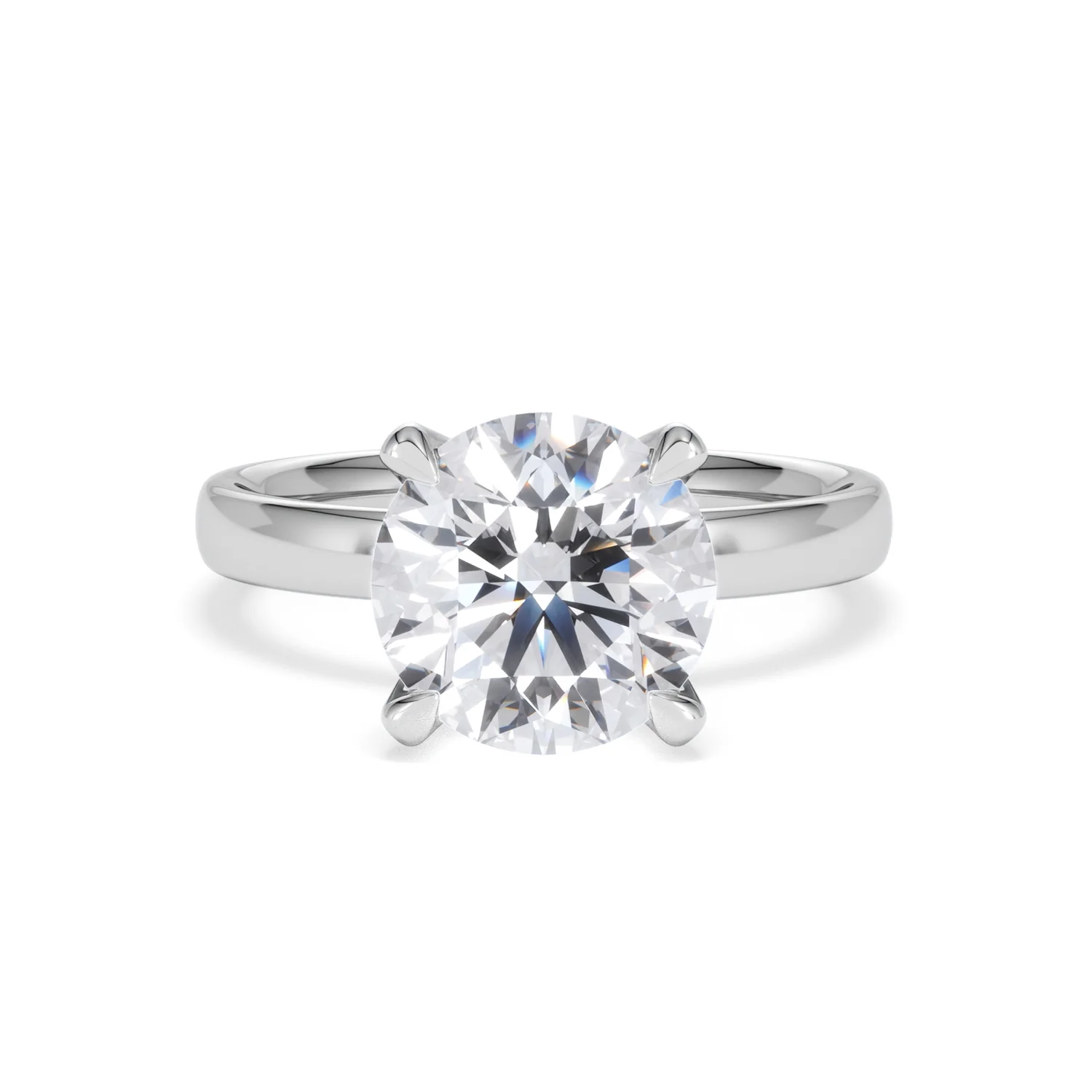 Origin 3.00ct Round Cut Lab Diamond Solitaire Engagement Ring in 18K White Gold - Image 7