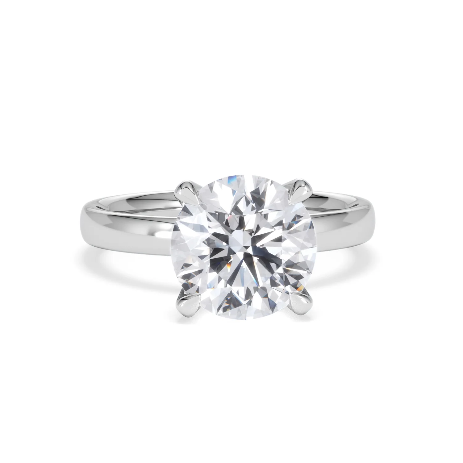 Origin 3.00ct Round Cut Lab Diamond Solitaire Engagement Ring in 18K White Gold - Image 8