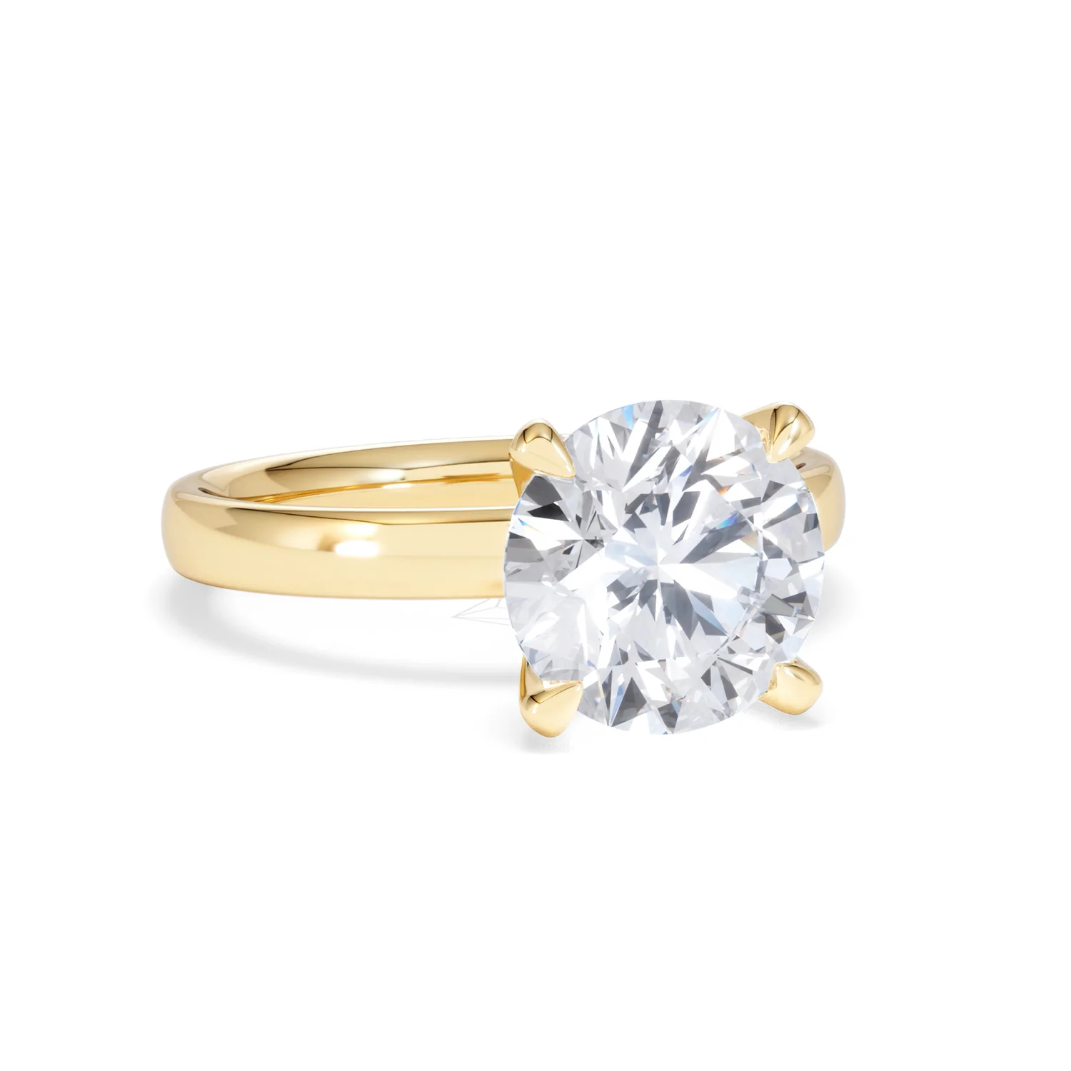 Origin 3.00ct Round Cut Lab Diamond Solitaire Engagement Ring in 18K Yellow Gold - Image 11