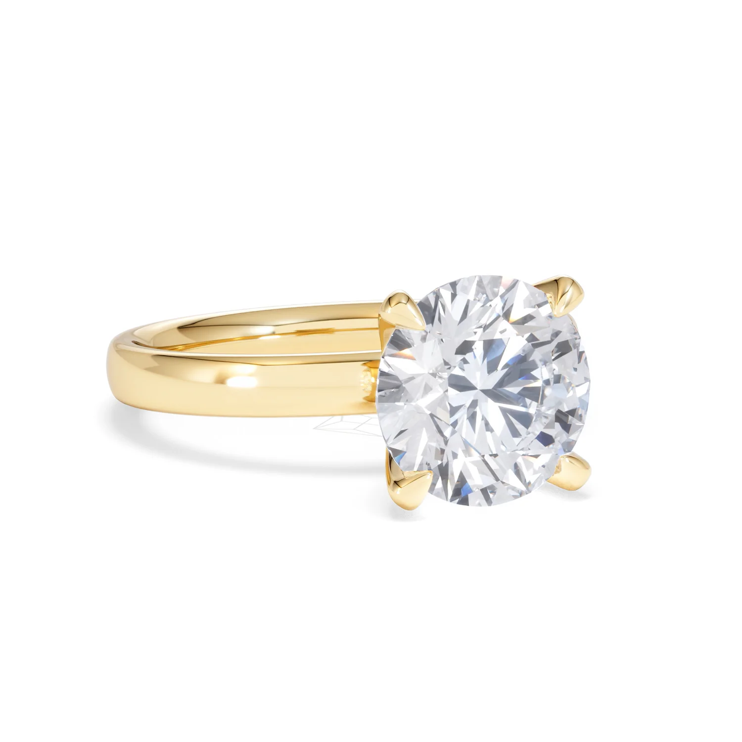 Origin 3.00ct Round Cut Lab Diamond Solitaire Engagement Ring in 18K Yellow Gold - Image 12