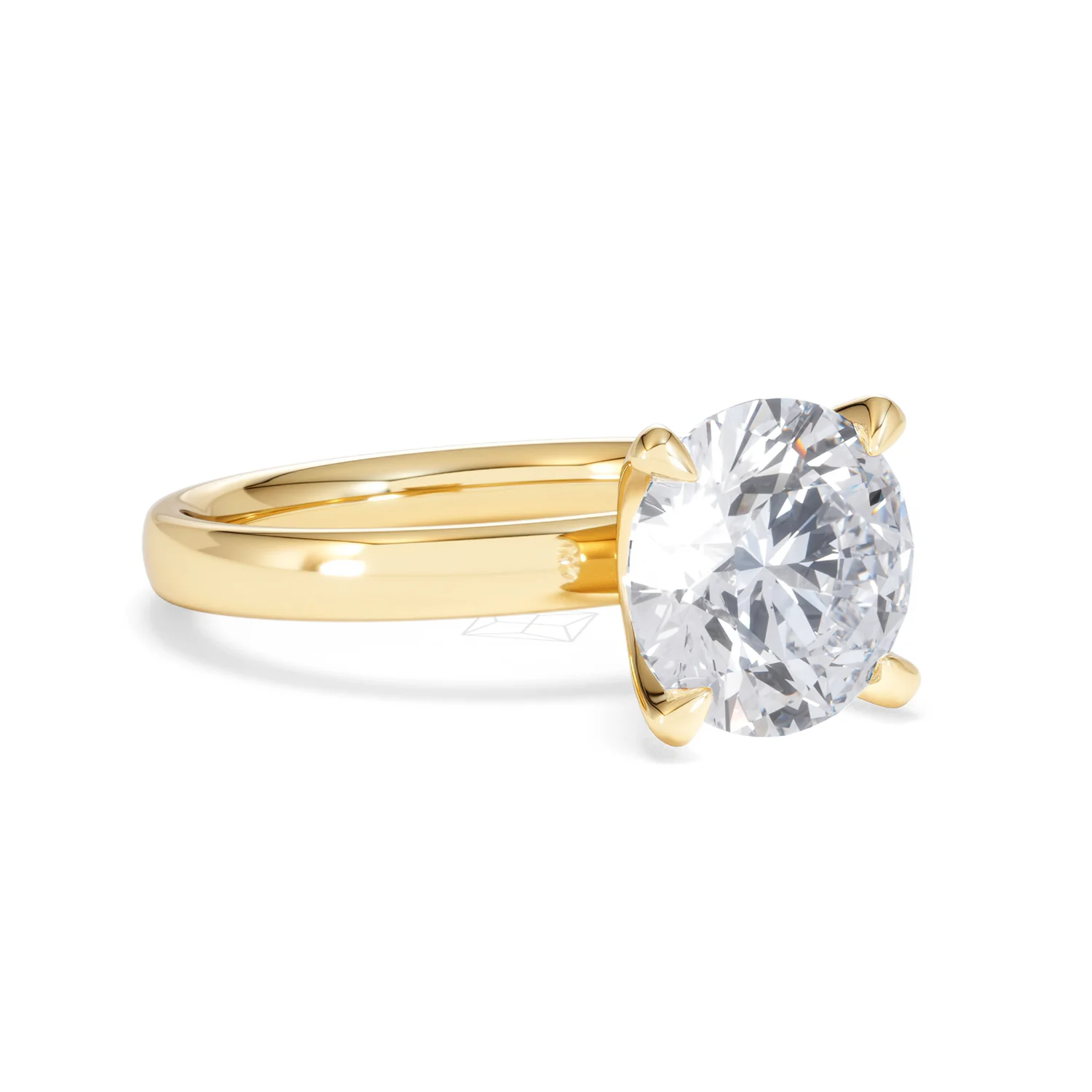 Origin 3.00ct Round Cut Lab Diamond Solitaire Engagement Ring in 18K Yellow Gold - Image 14
