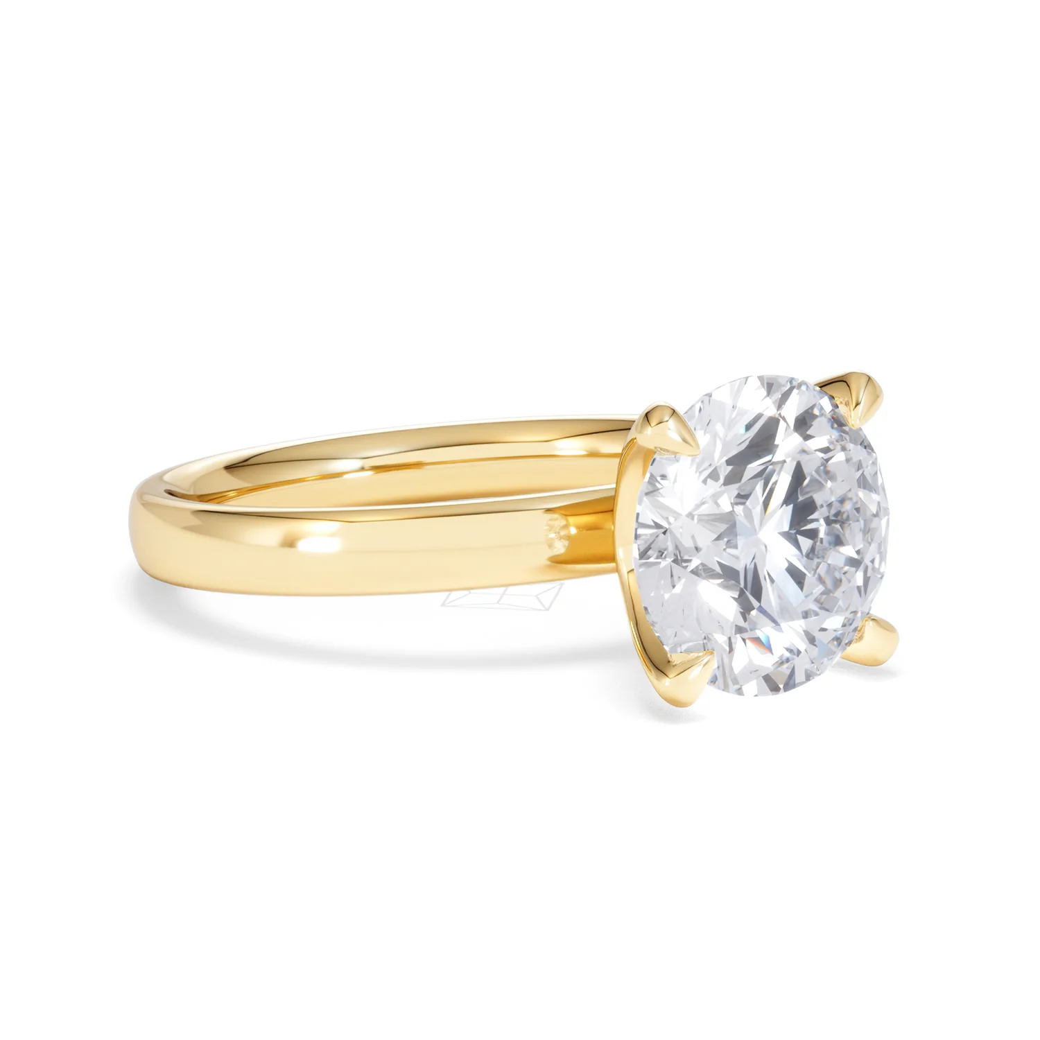 Origin 3.00ct Round Cut Lab Diamond Solitaire Engagement Ring in 18K Yellow Gold - Image 15
