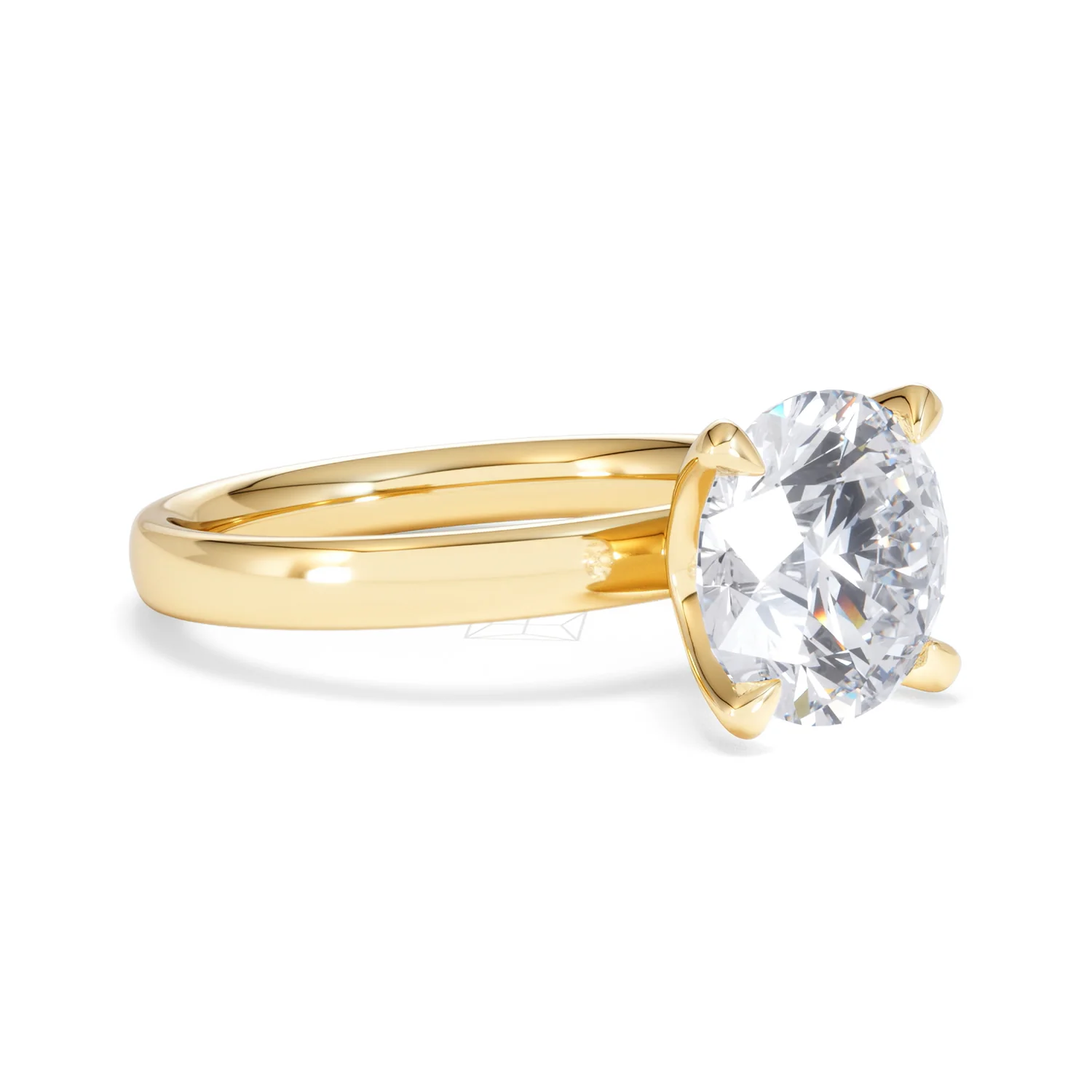 Origin 3.00ct Round Cut Lab Diamond Solitaire Engagement Ring in 18K Yellow Gold - Image 16