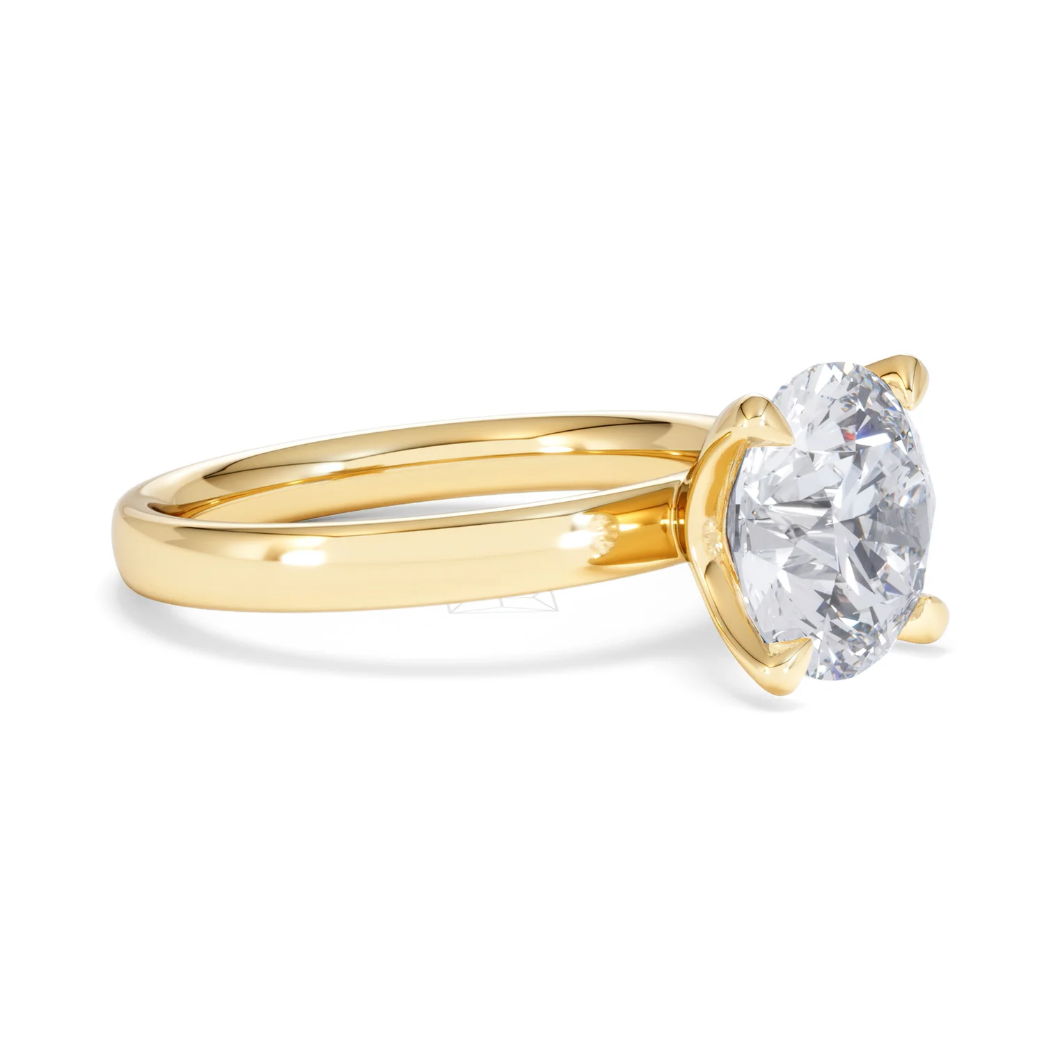 Origin 3.00ct Round Cut Lab Diamond Solitaire Engagement Ring in 18K Yellow Gold - Image 18