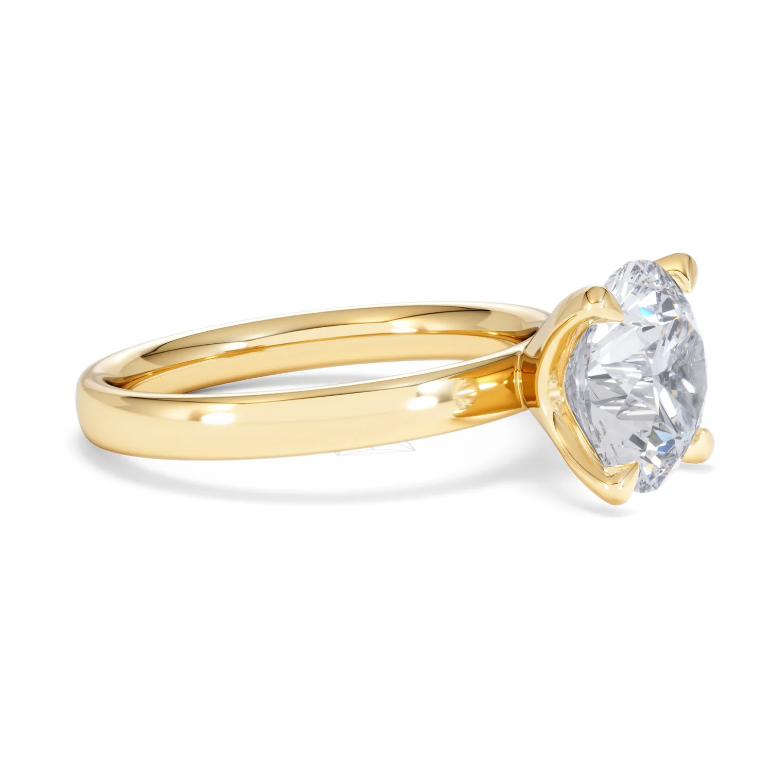 Origin 3.00ct Round Cut Lab Diamond Solitaire Engagement Ring in 18K Yellow Gold - Image 20