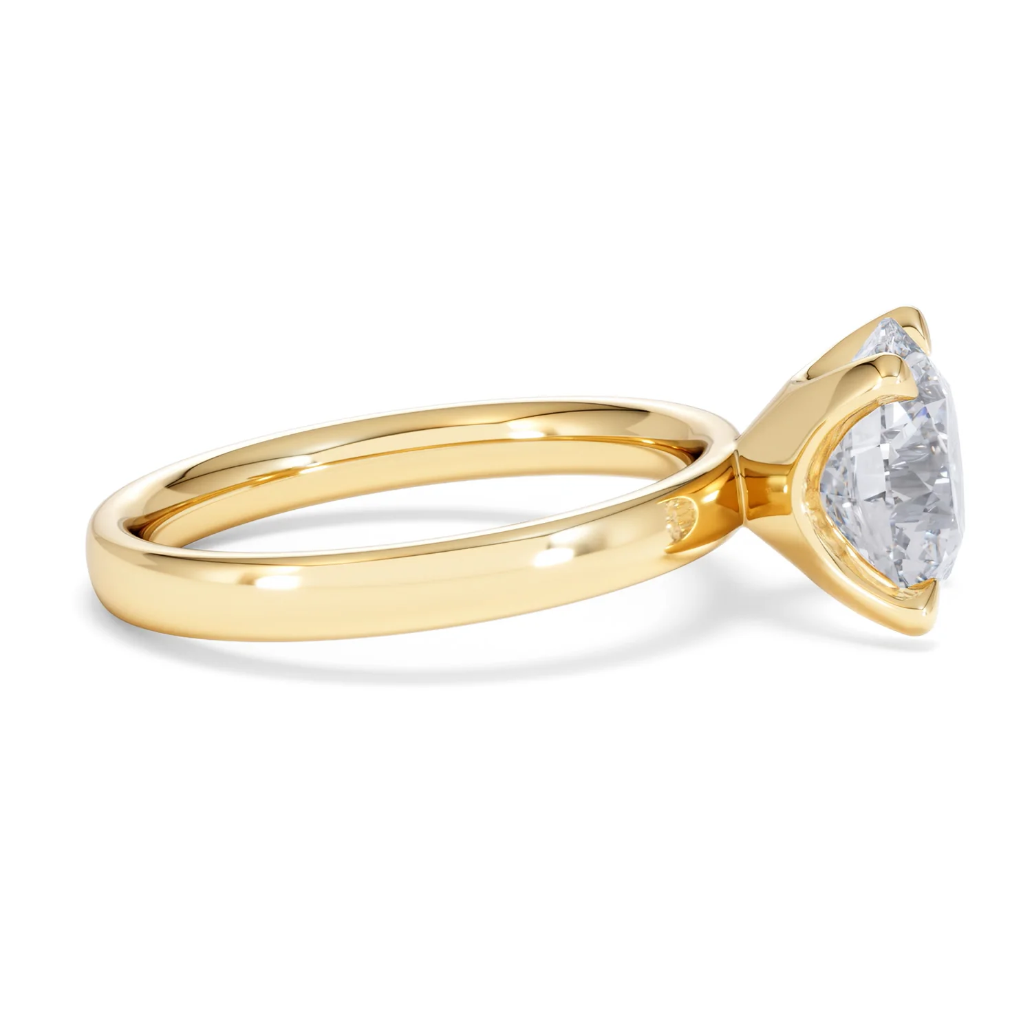 Origin 3.00ct Round Cut Lab Diamond Solitaire Engagement Ring in 18K Yellow Gold - Image 25