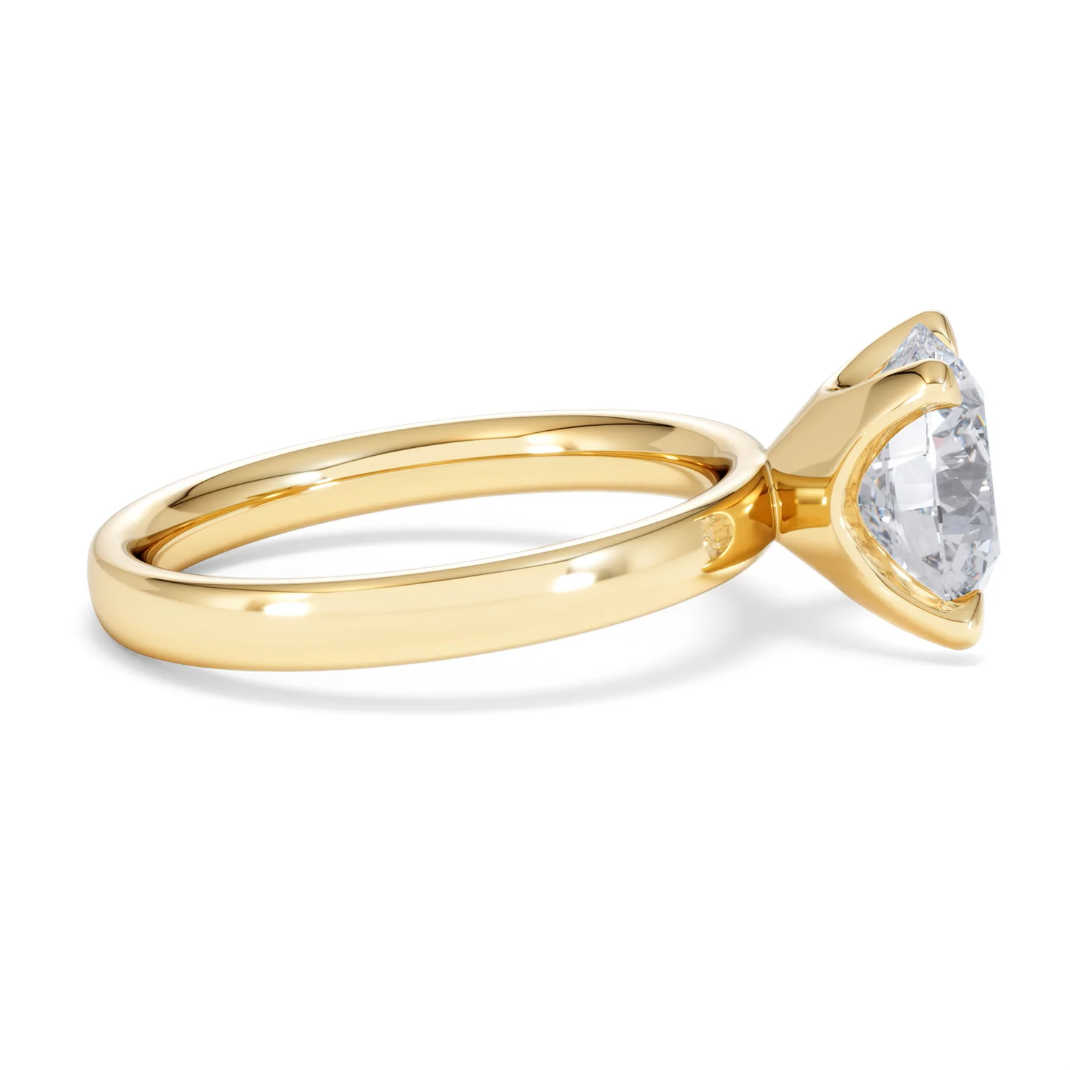 Origin 3.00ct Round Cut Lab Diamond Solitaire Engagement Ring in 18K Yellow Gold - Image 26