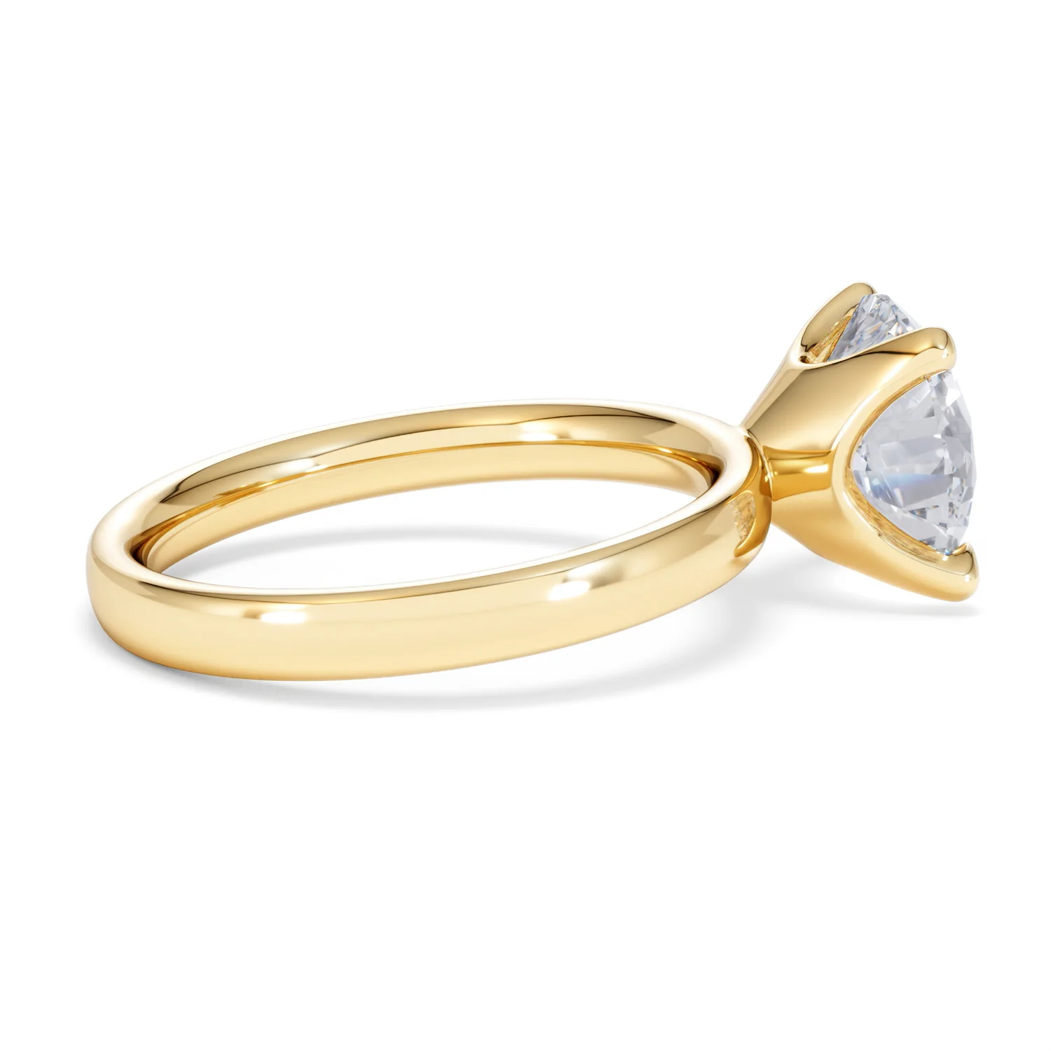 Origin 3.00ct Round Cut Lab Diamond Solitaire Engagement Ring in 18K Yellow Gold - Image 30