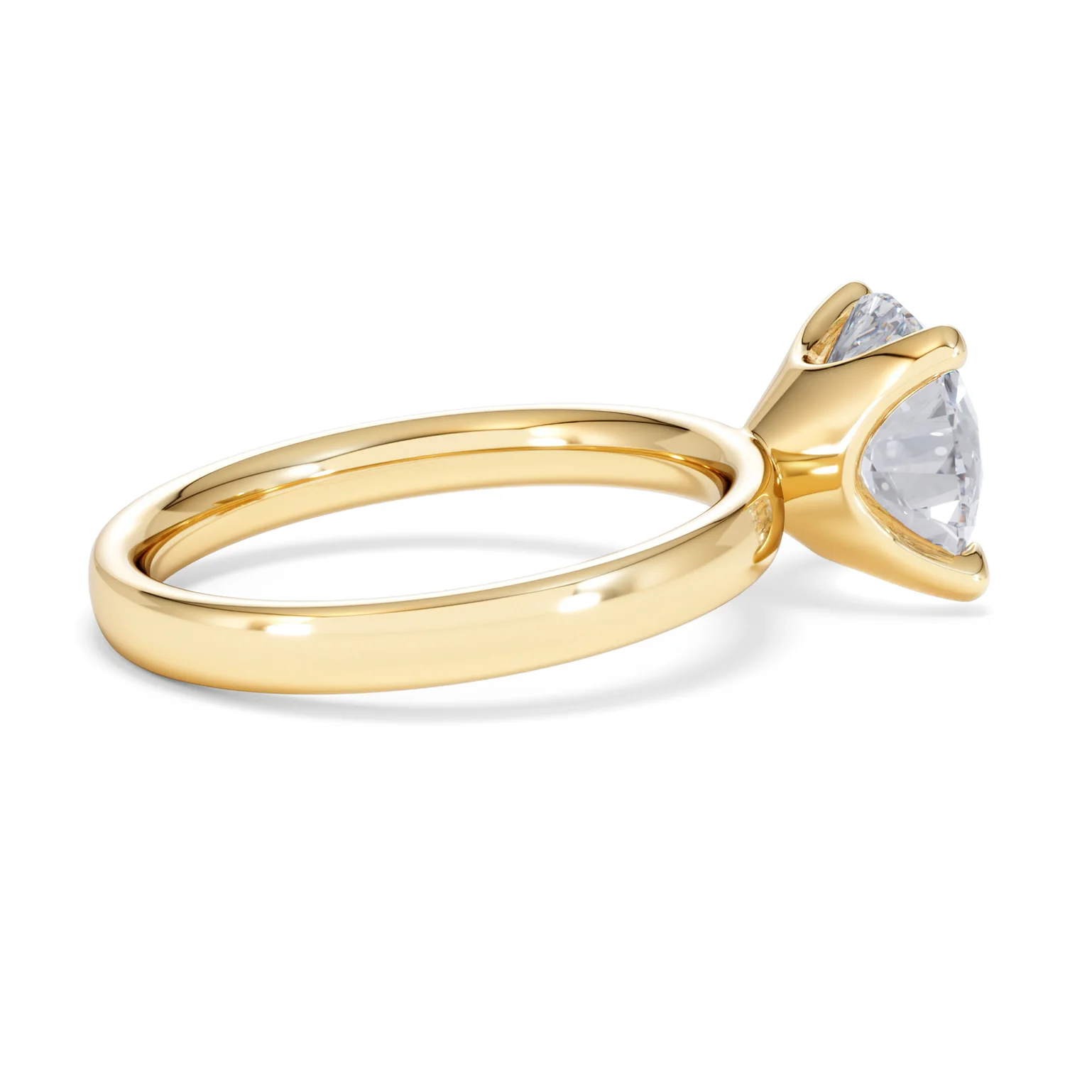 Origin 3.00ct Round Cut Lab Diamond Solitaire Engagement Ring in 18K Yellow Gold - Image 31