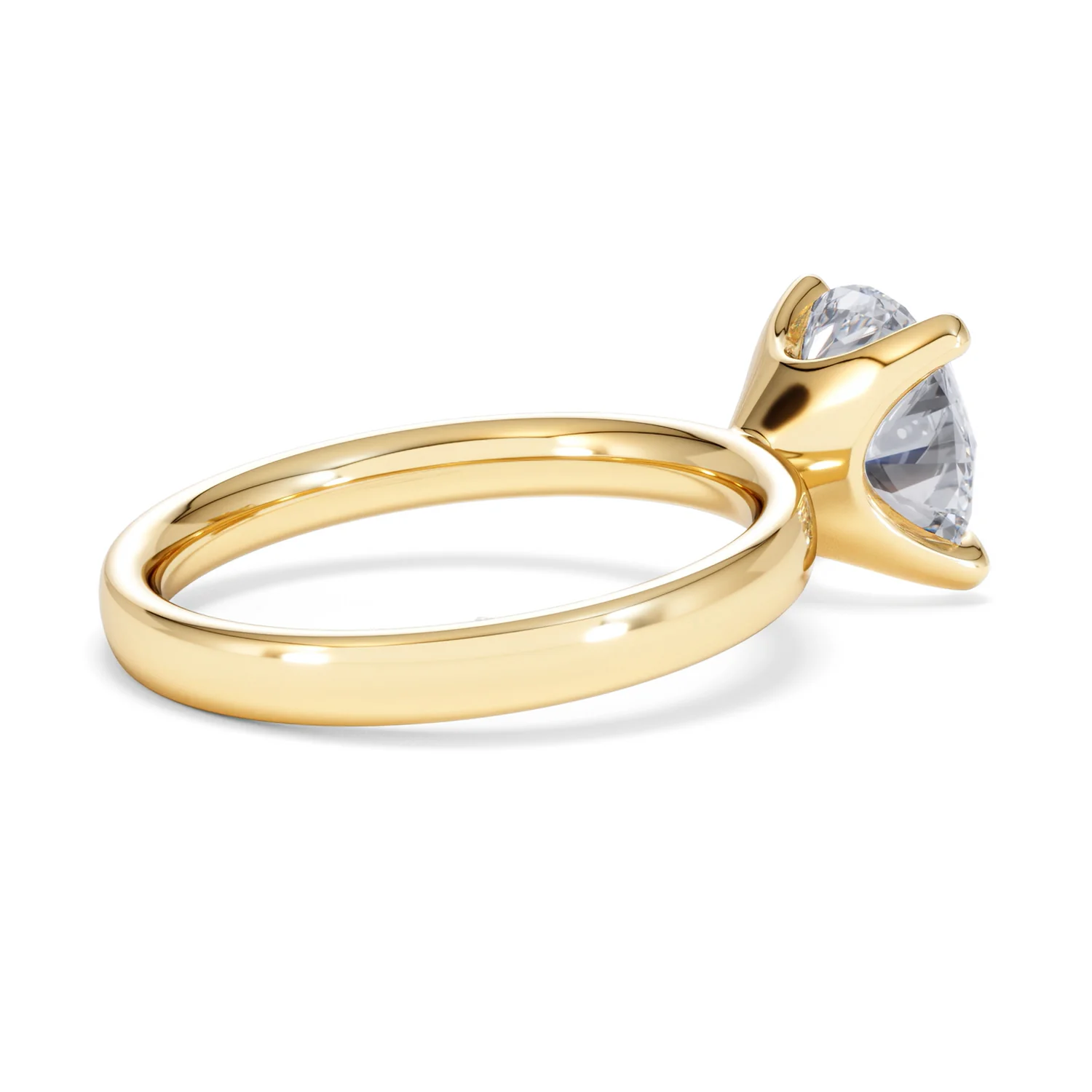Origin 3.00ct Round Cut Lab Diamond Solitaire Engagement Ring in 18K Yellow Gold - Image 34