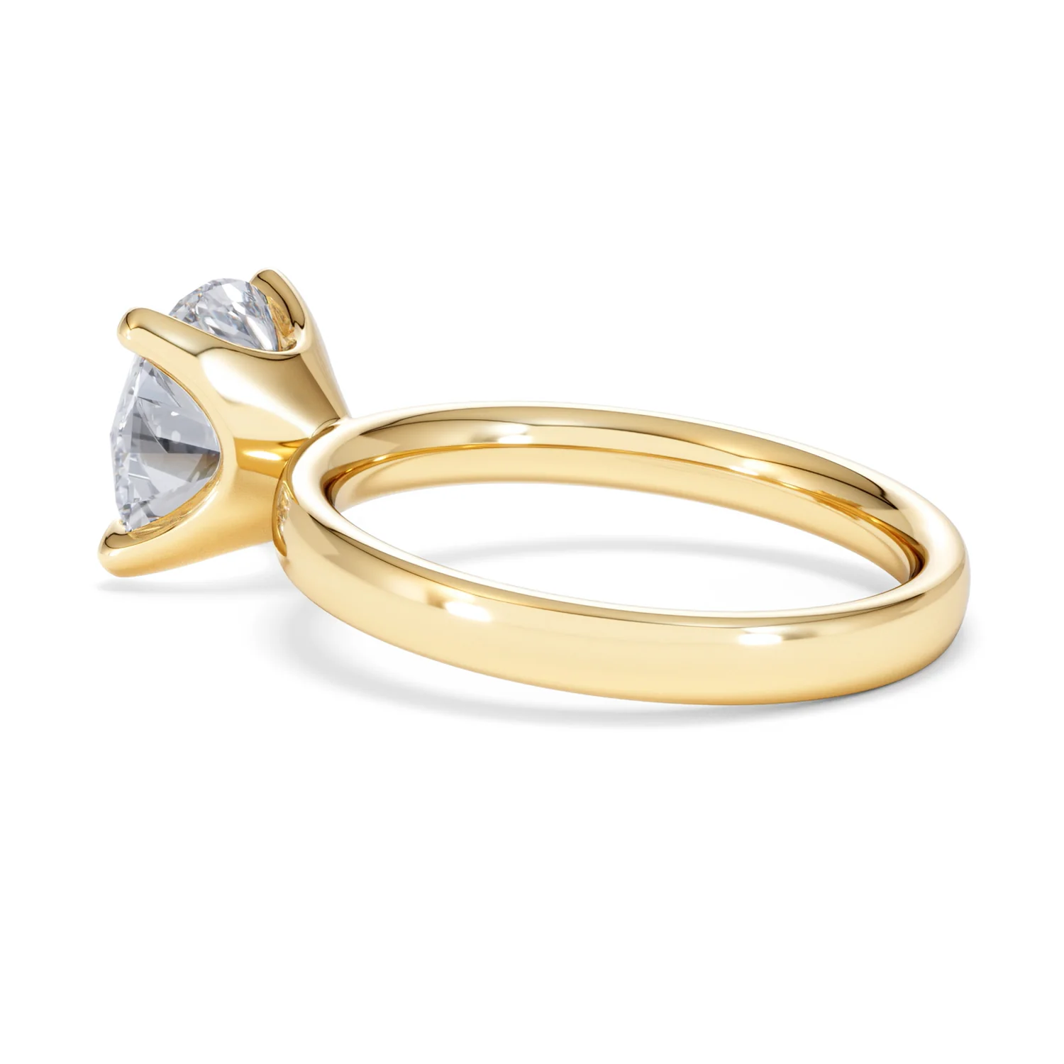 Origin 3.00ct Round Cut Lab Diamond Solitaire Engagement Ring in 18K Yellow Gold - Image 60